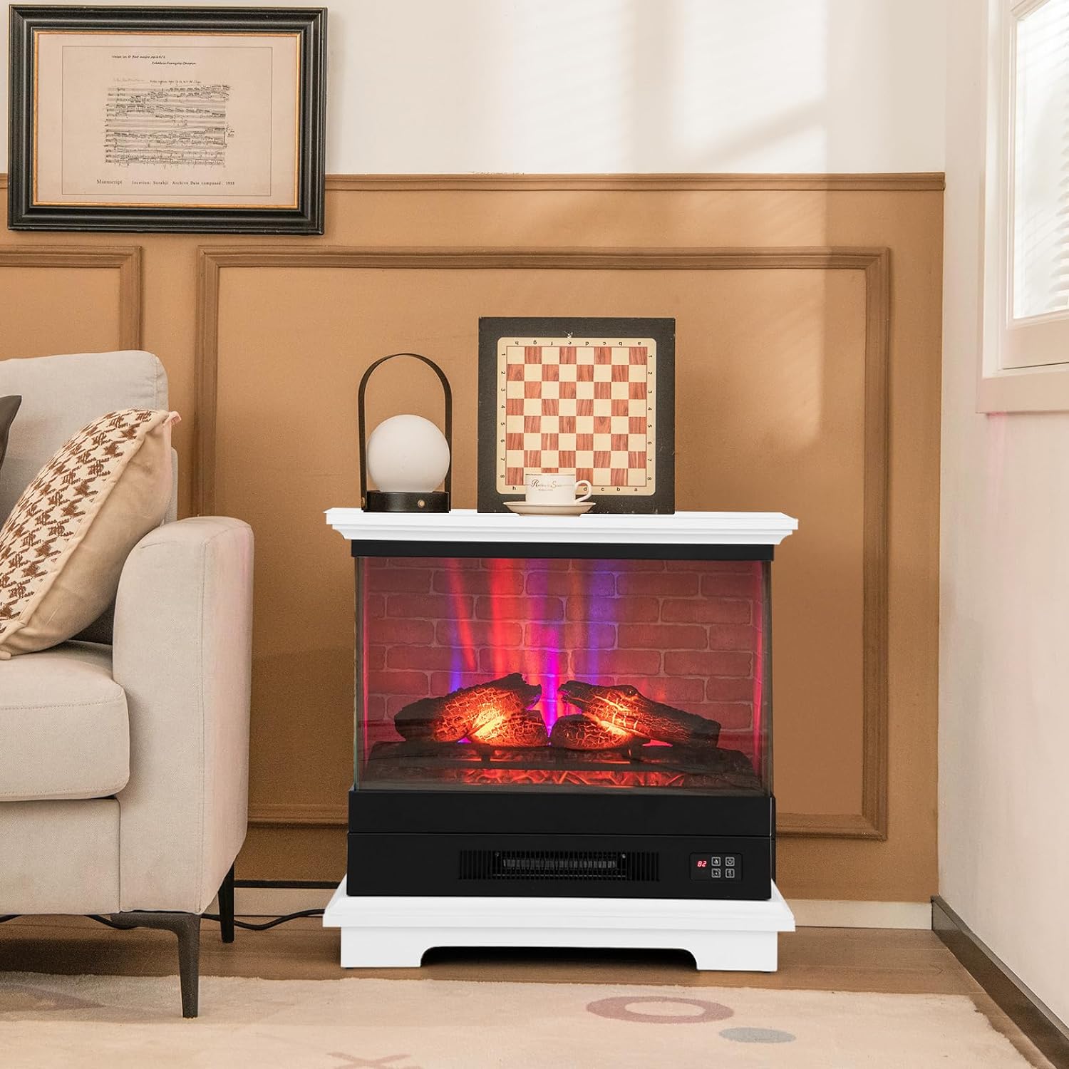 ORALNER 27 Electric Fireplace with Mantel