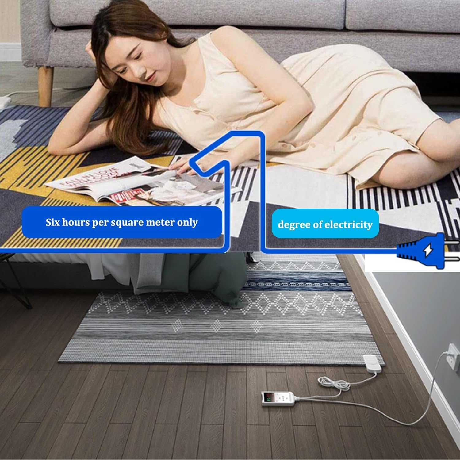 Jidanmian Graphene Heated Carpet with Intelligent Temperature Control