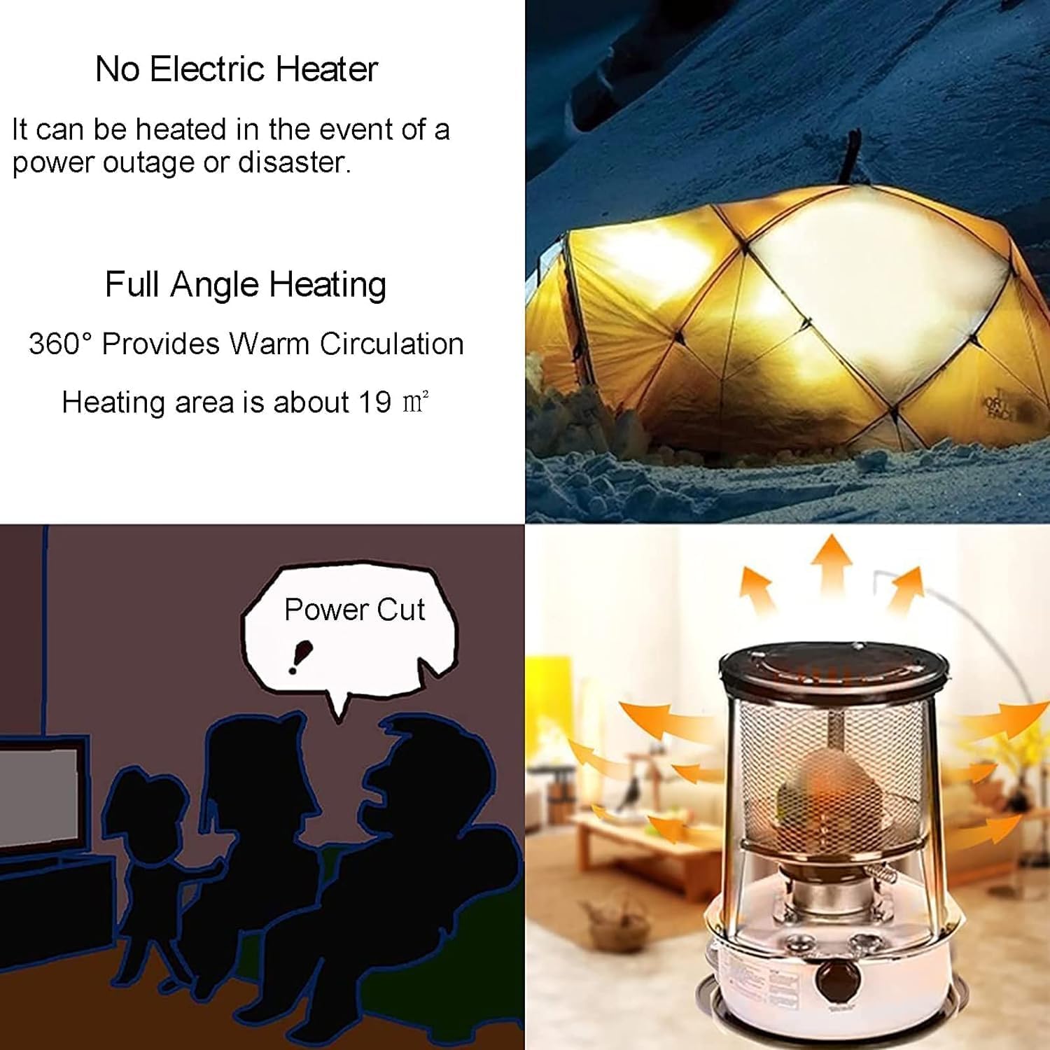 YXLUJYY 9000BUTH Kerosene Heater for Indoor Outdoor Use