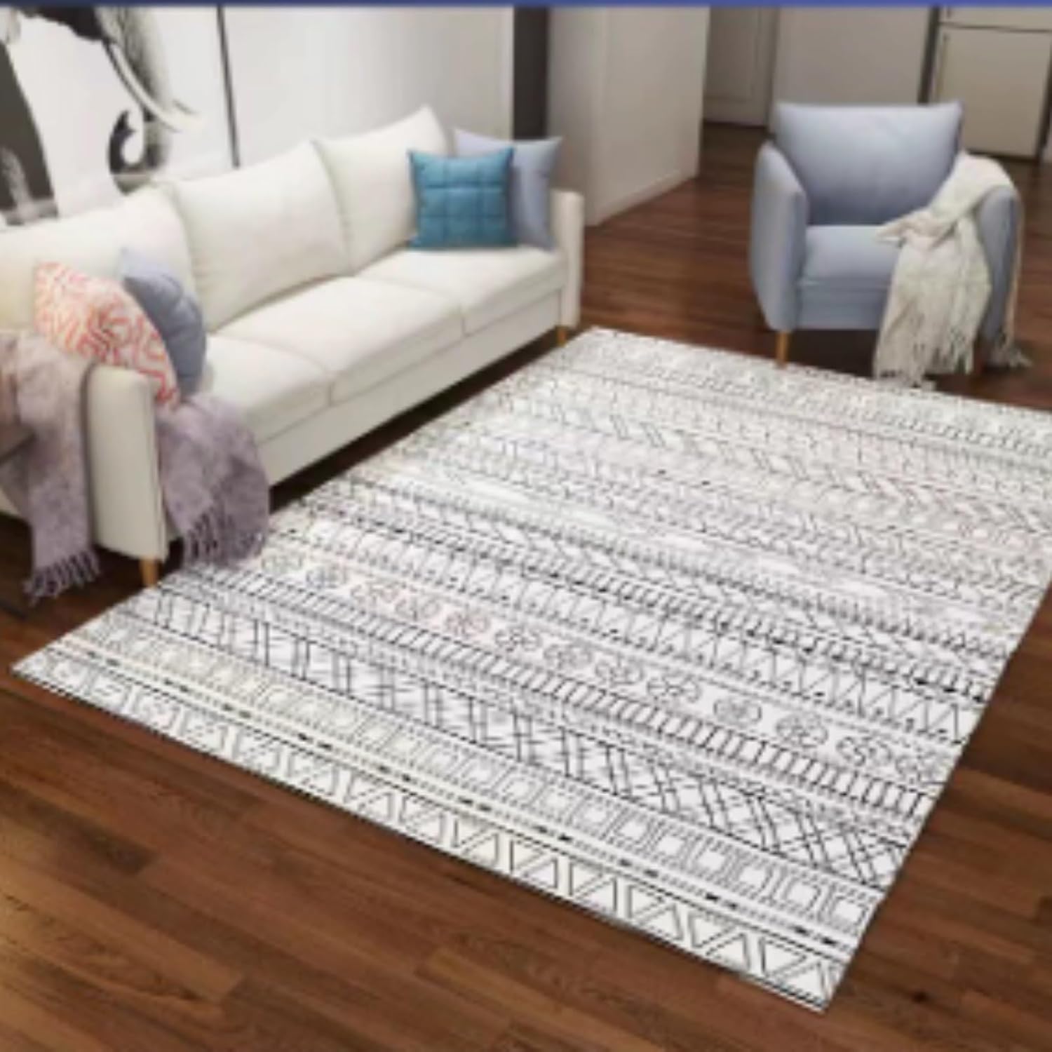 Graphene Heated Rug with Smart Control and Non-Slip Design