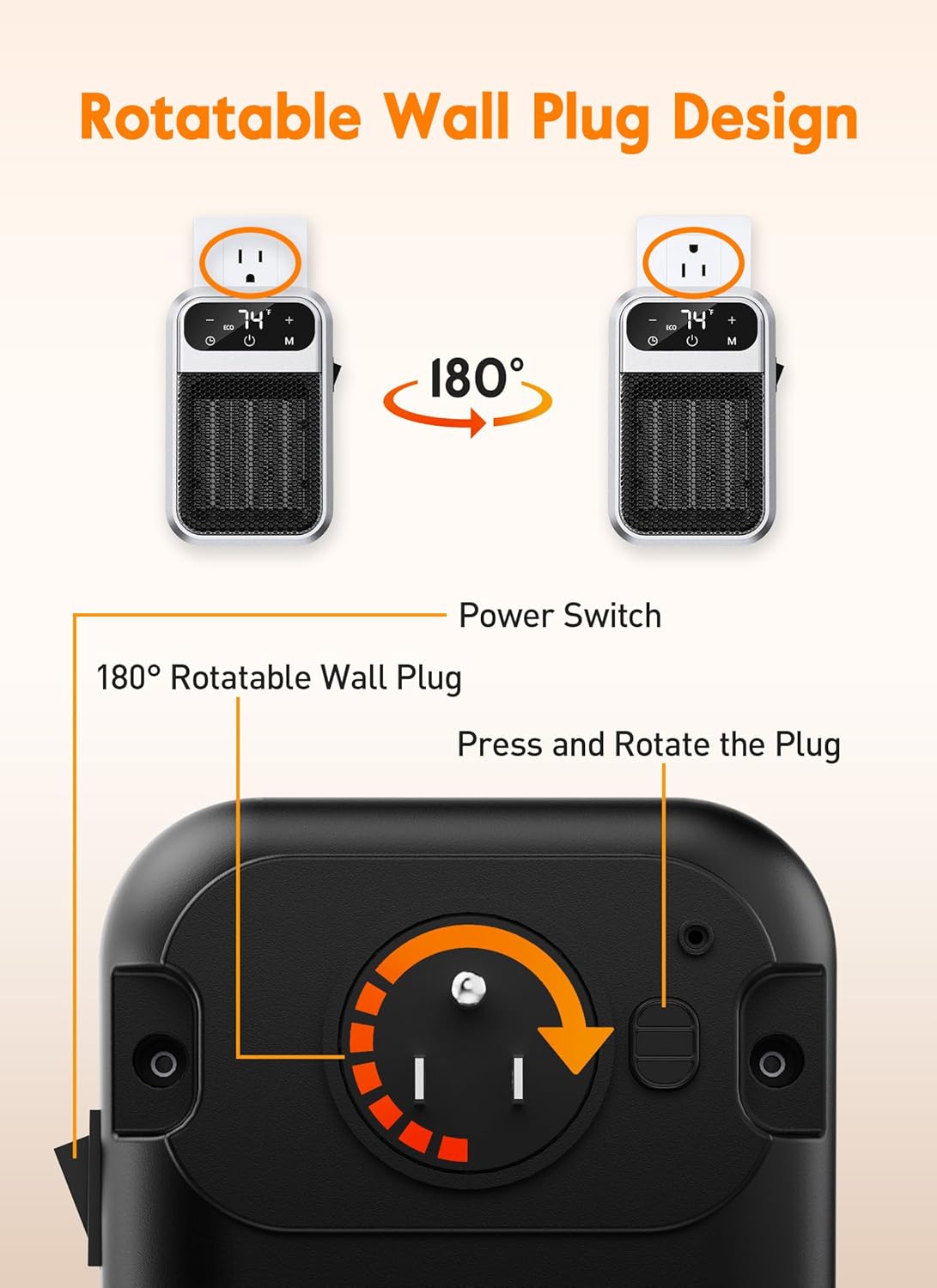 GiveBest 800W Wall Heater with Remote Control