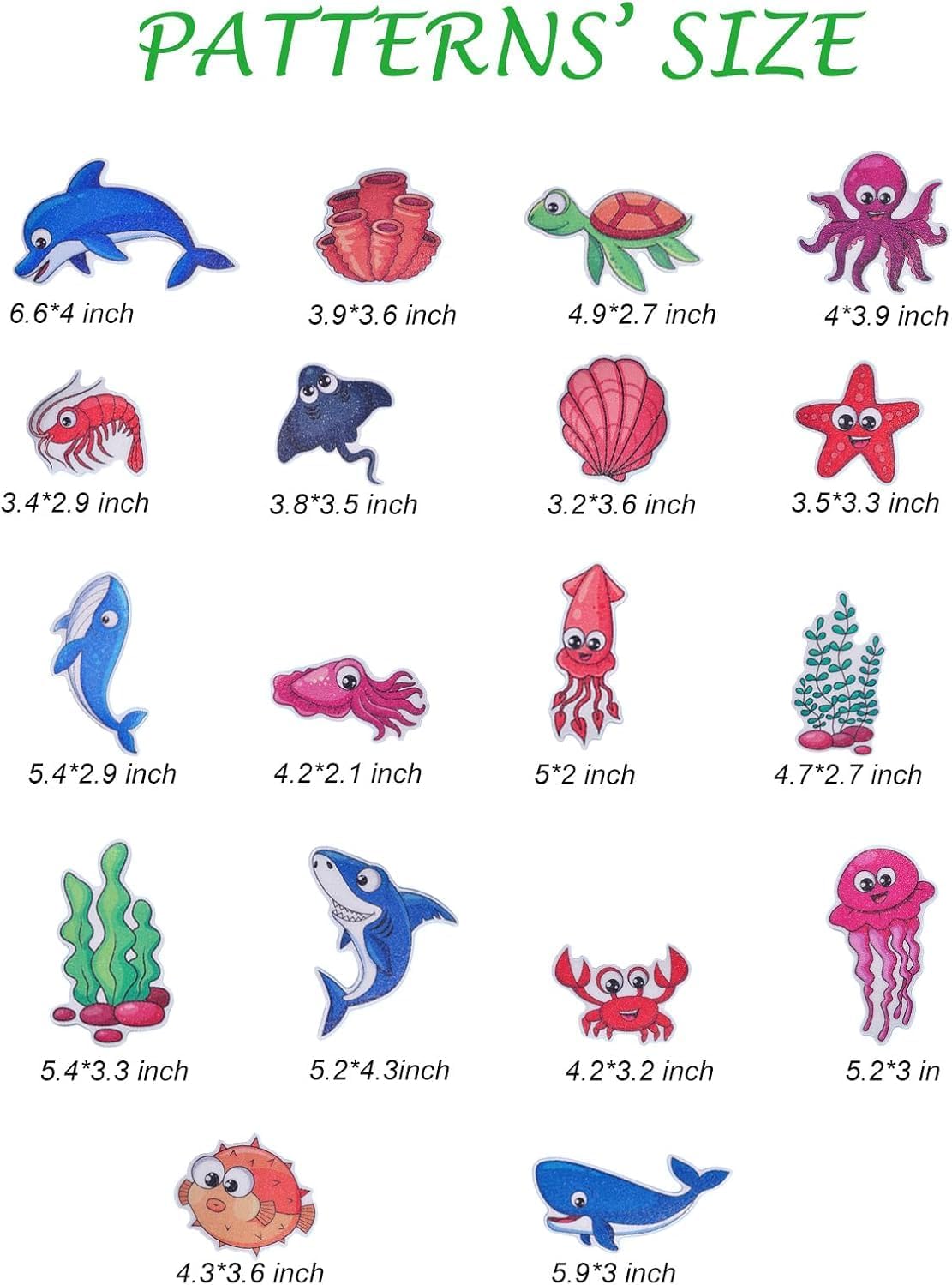 Non-Slip Bathtub Stickers with Ocean Design for Kids
