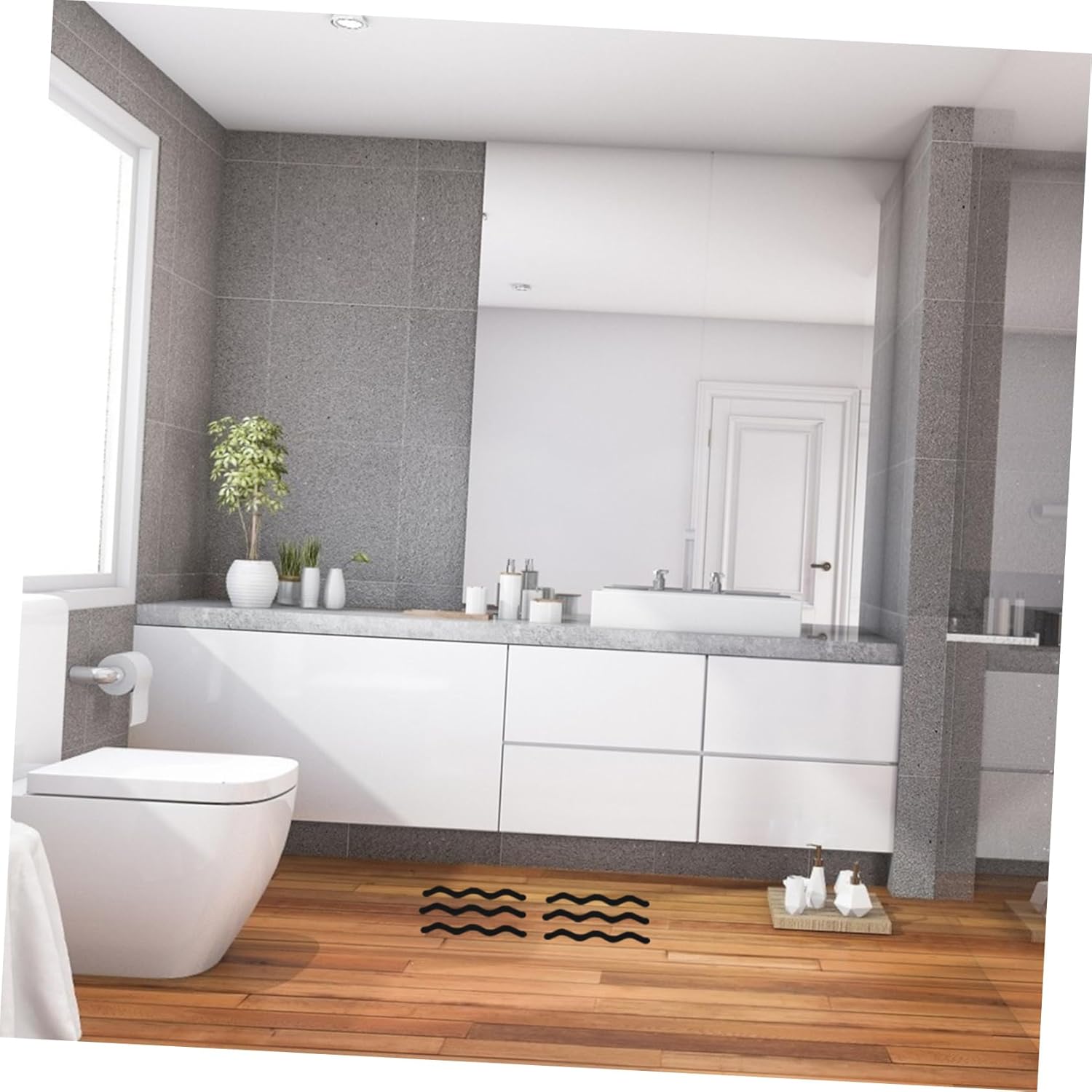 BUGUUYO Non-Slip Bath Stickers 24pcs Anti-Skid Sticker Set