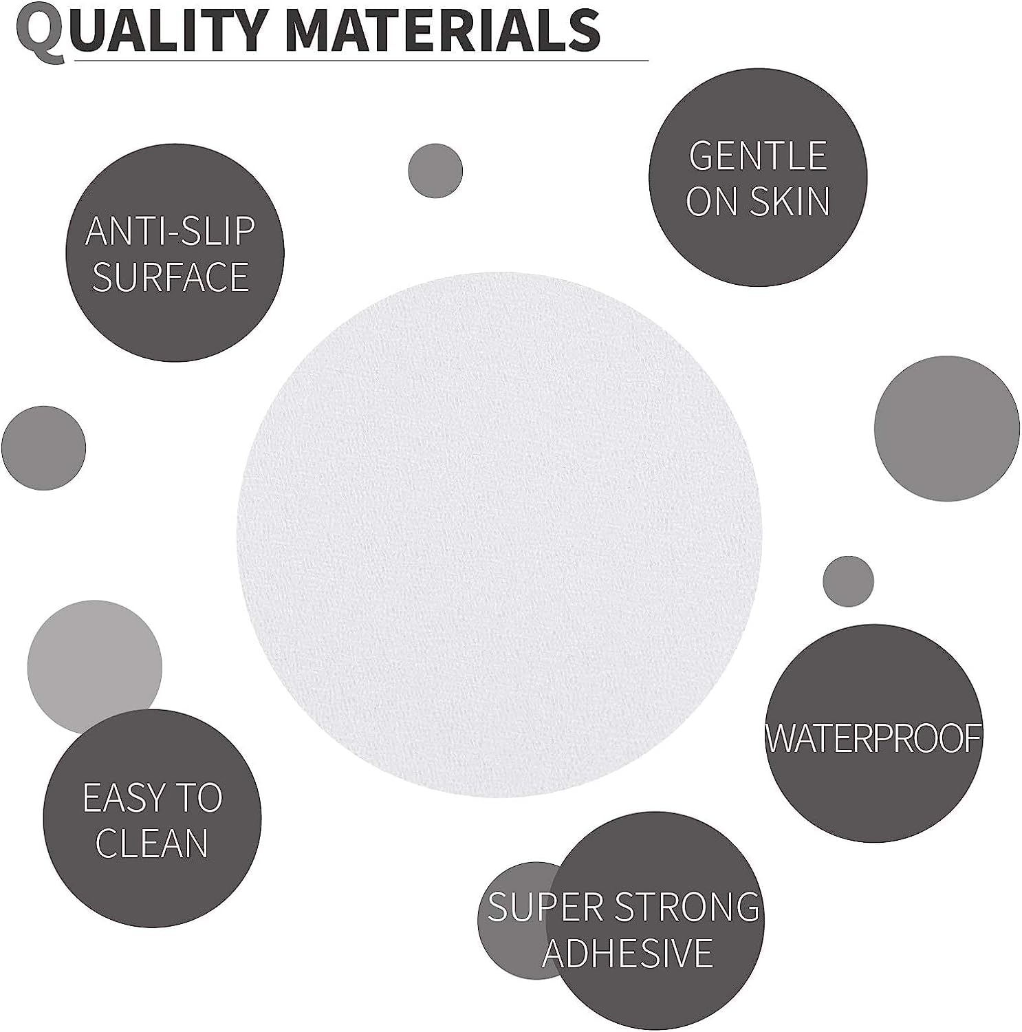 XURI 6pcs Non-Slip Bathtub Stickers for Safety