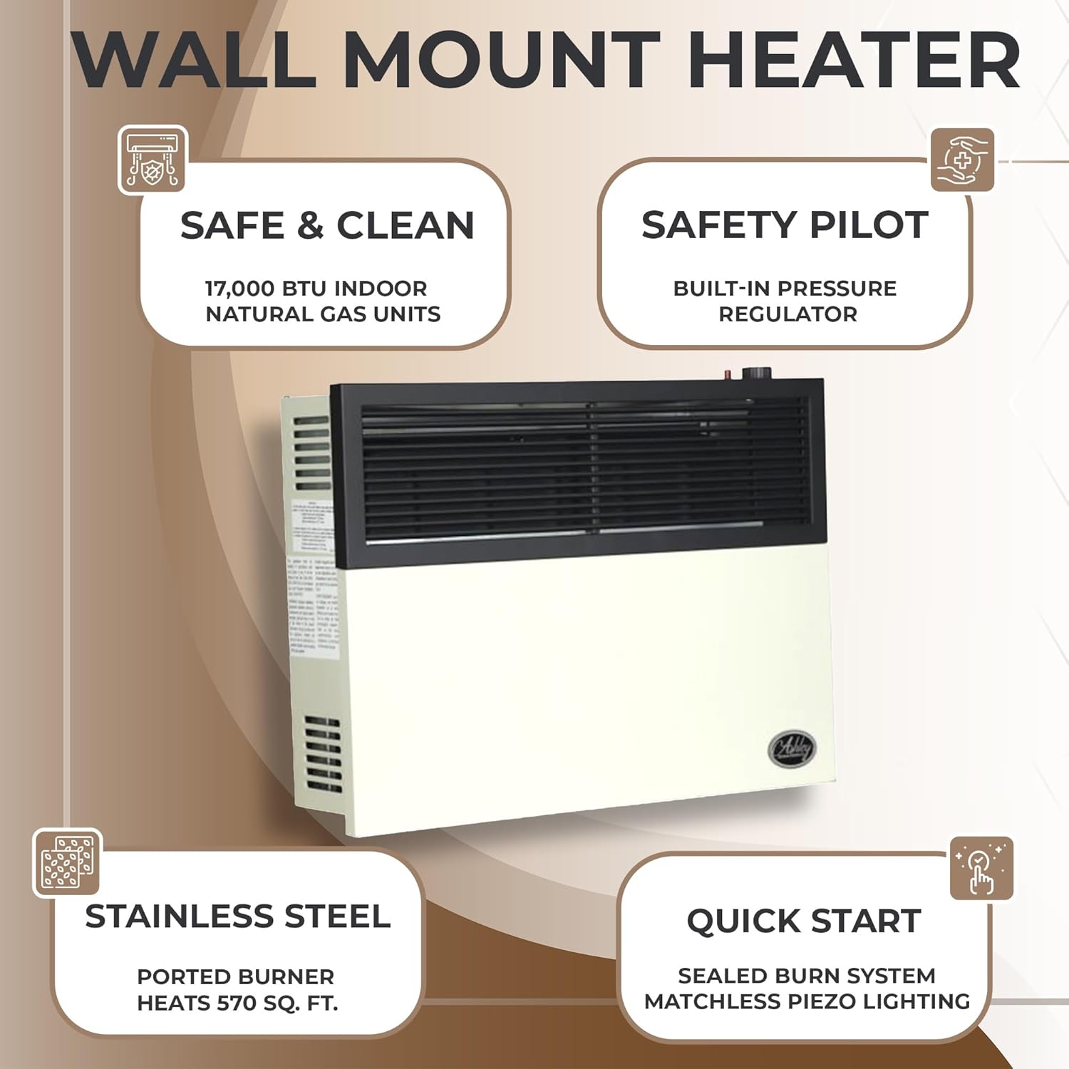 Ashley Hearth 17000 BTU Propane Wall Heater