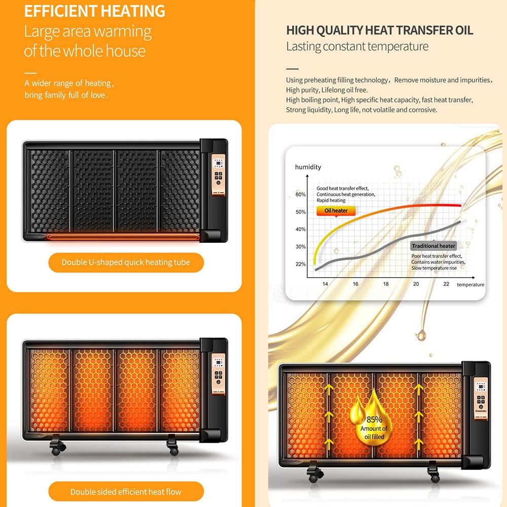 TFGK 1800W Ultra-Thin Space Heater with 3 Modes and Drying Rack