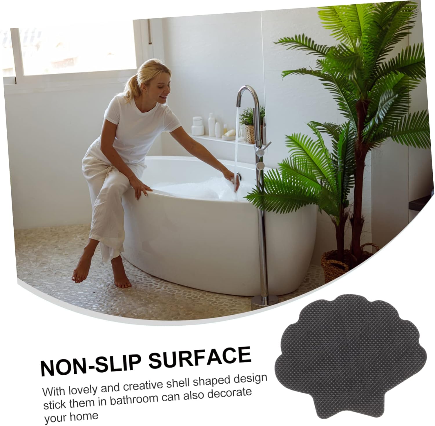 LIFKICH 12pcs Self-Adhesive Anti-Slip Bath Safety Stickers