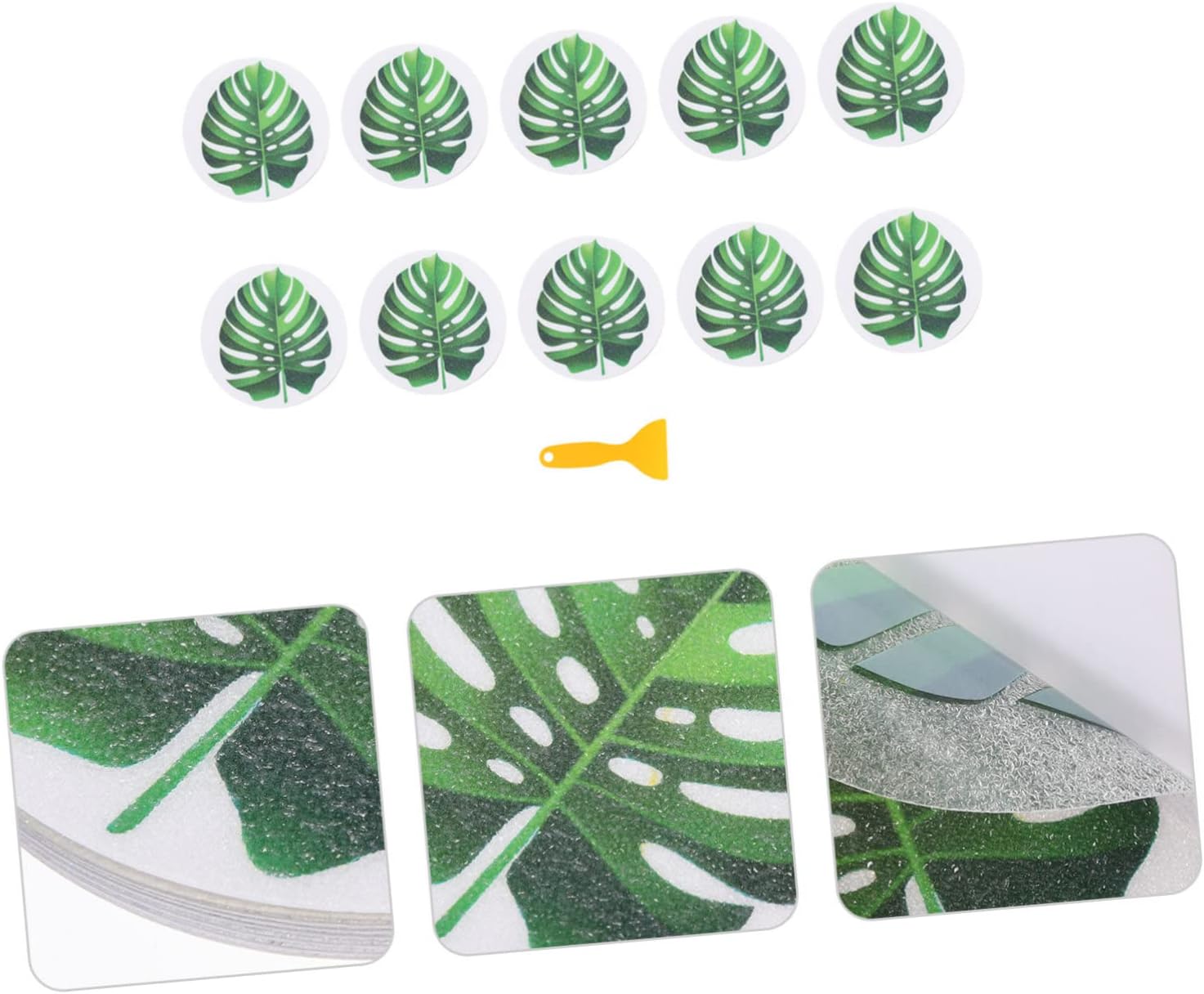 TOPPERFUN Leaf-Shaped Anti-Slip Bath Tub Stickers