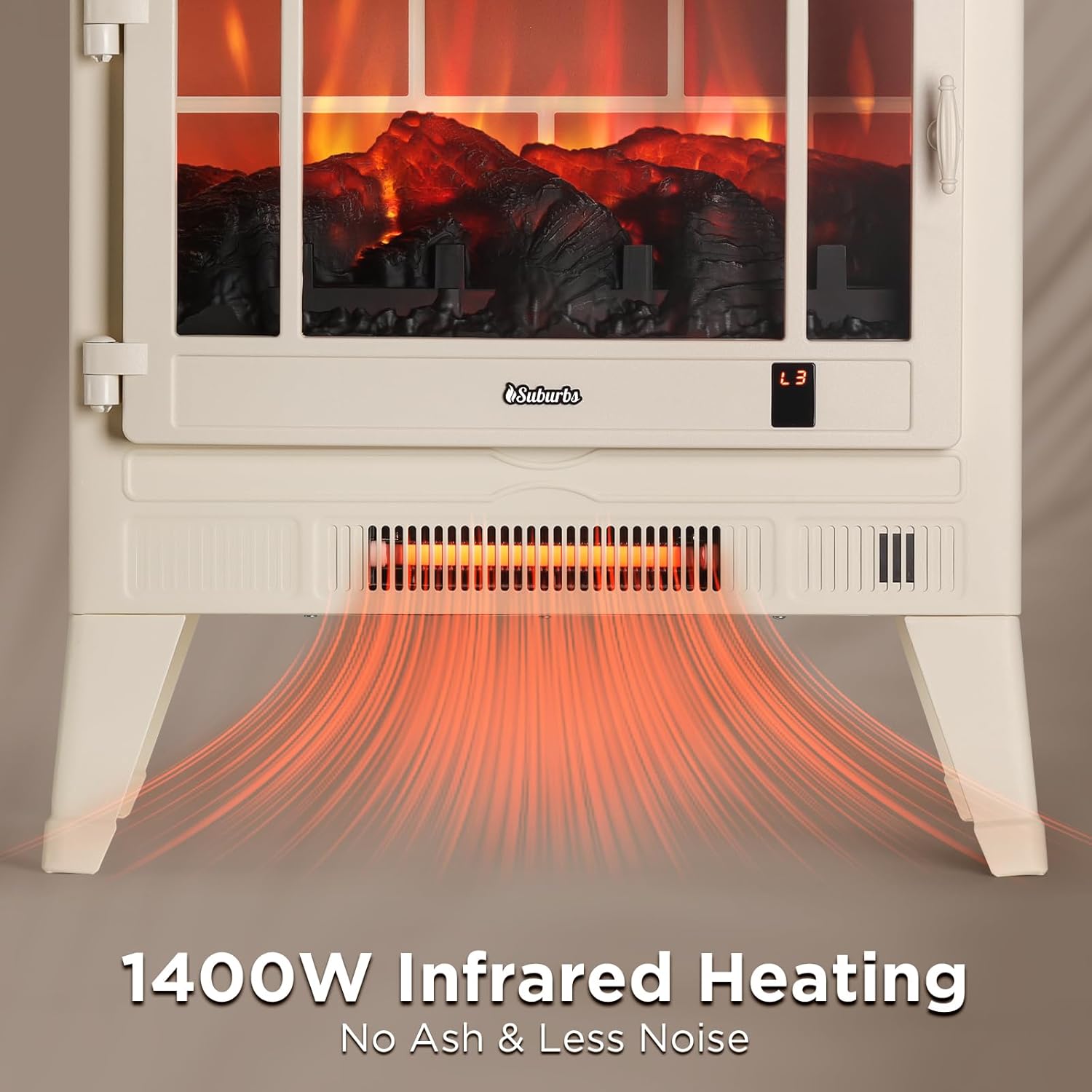 TURBRO TS25 Electric Fireplace with WiFi and Crackling Sound