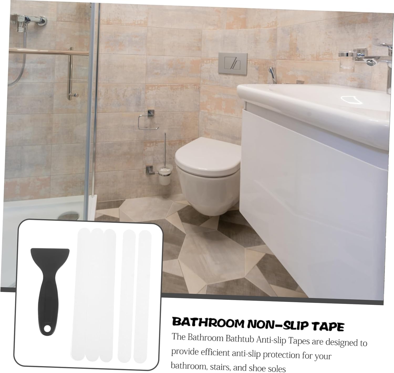 LIFKOME Bathtub Strips Non-Stick Peva Decals for Bathroom Safety