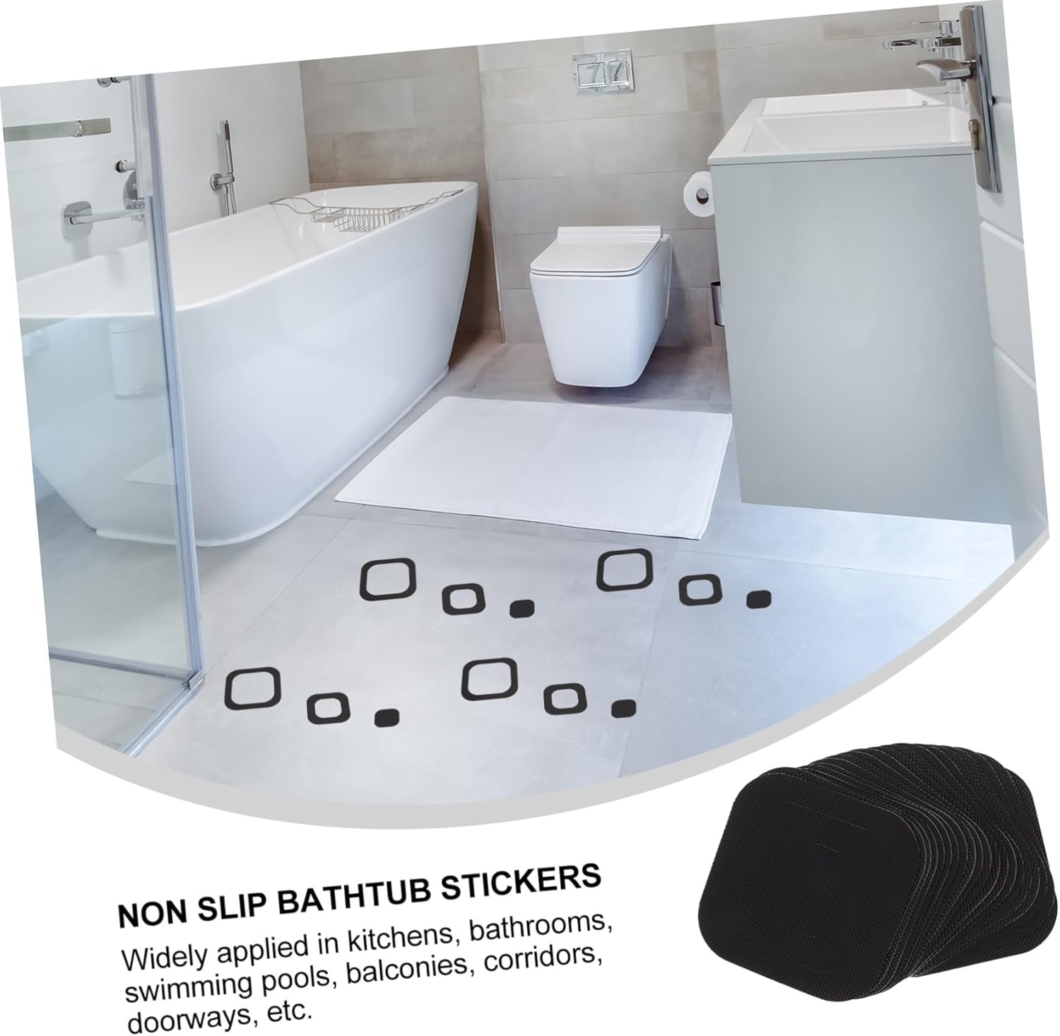 FELTECHELECTR Bath Tub Grip Stickers 20 Pack