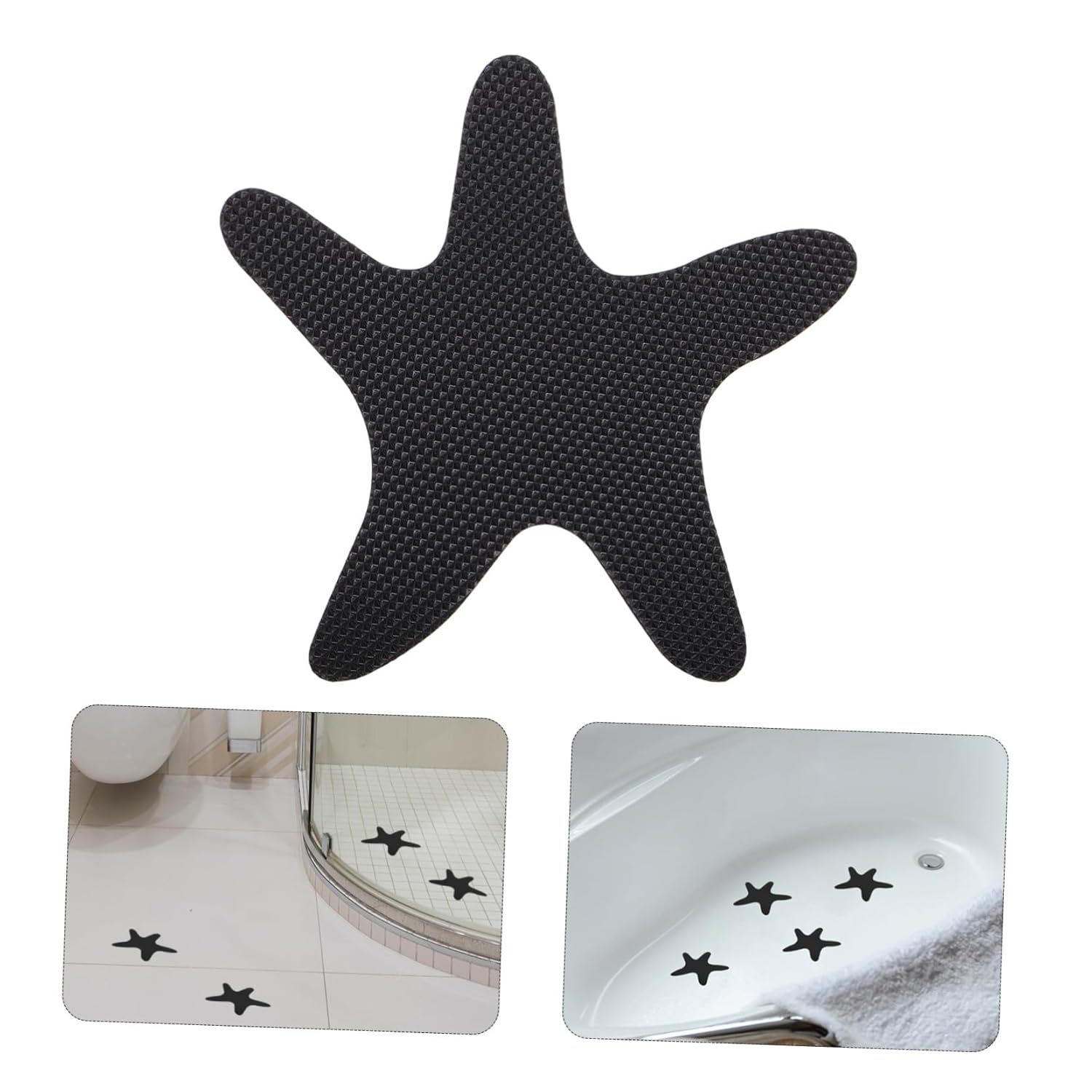 Hemoton 6pcs Non-Slip Sea Star Bath Stickers for Safe Shower Use