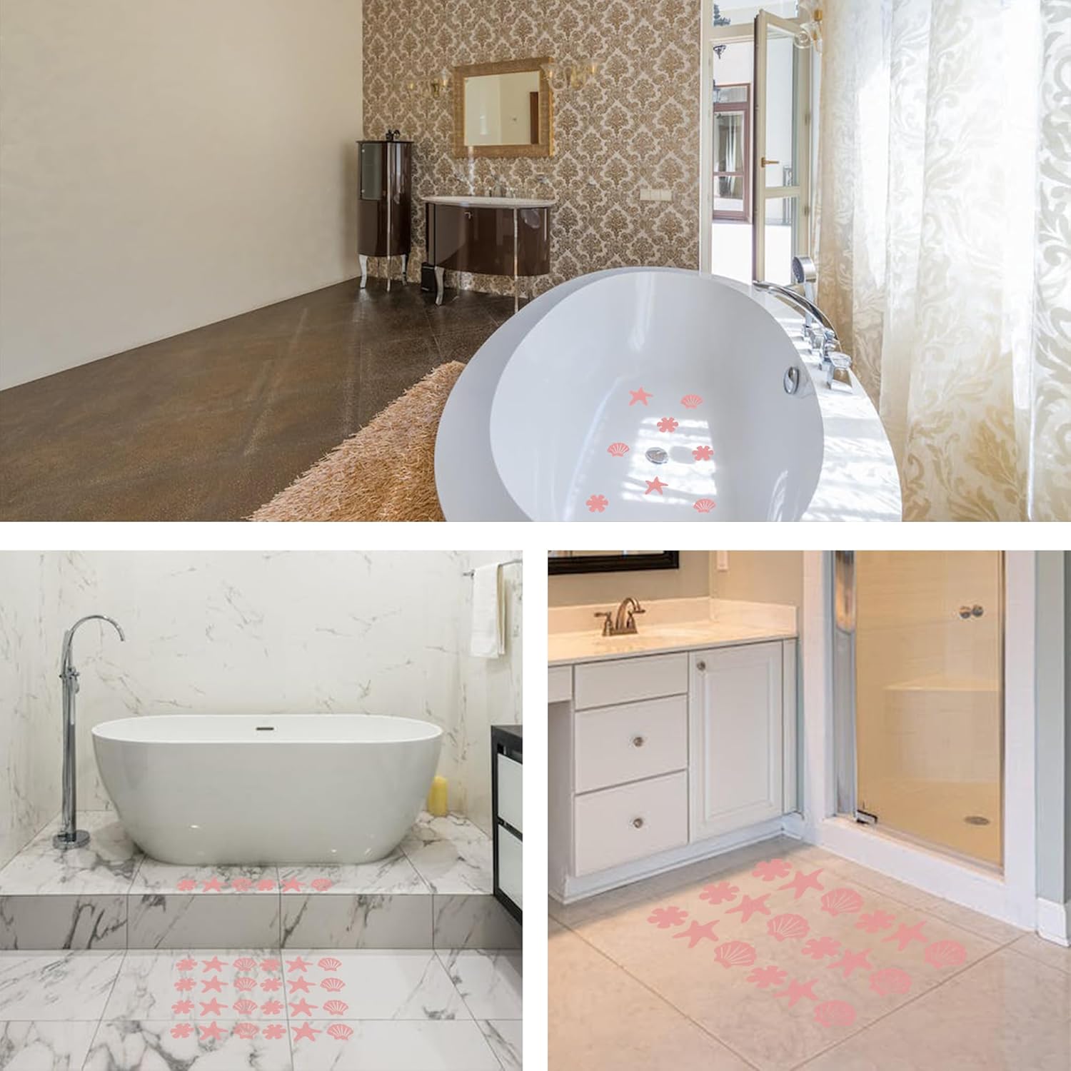 30pcs Non-Slip Safety Stickers for Bathroom Tub Stairs