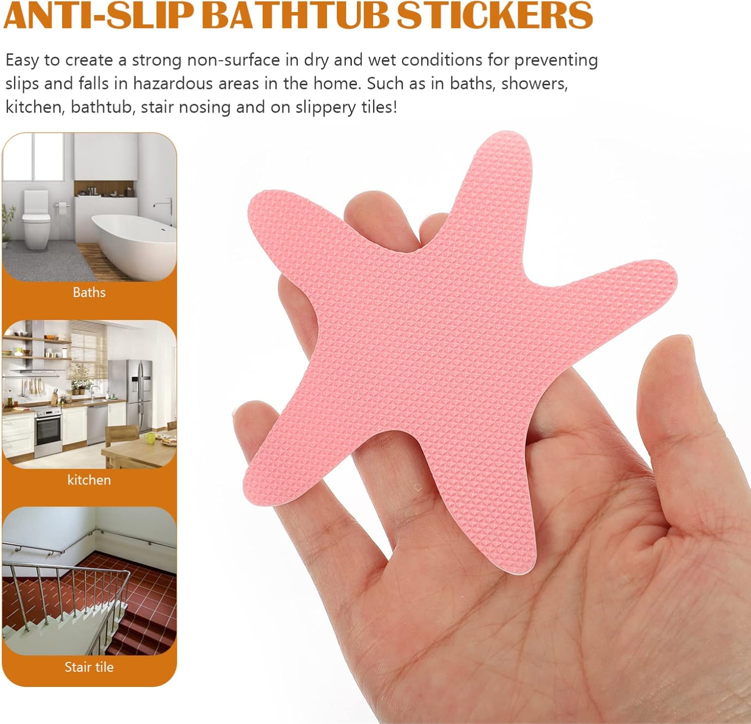 Zerodeko 24pcs Bathtub Stickers Safe Non-skid Decor