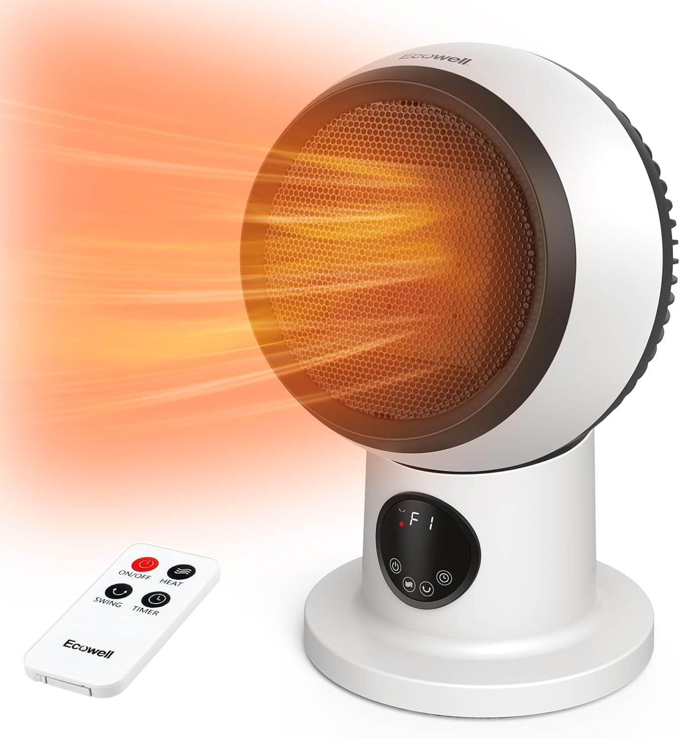 ECOWELL Space Heater Fan Combo with Remote