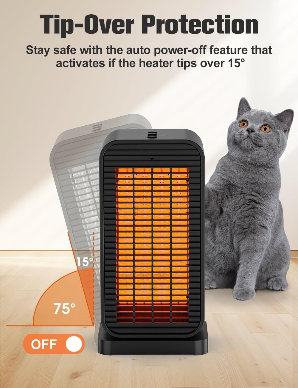 BALKO Space Heater 1500W PTC Ceramic for Large Room
