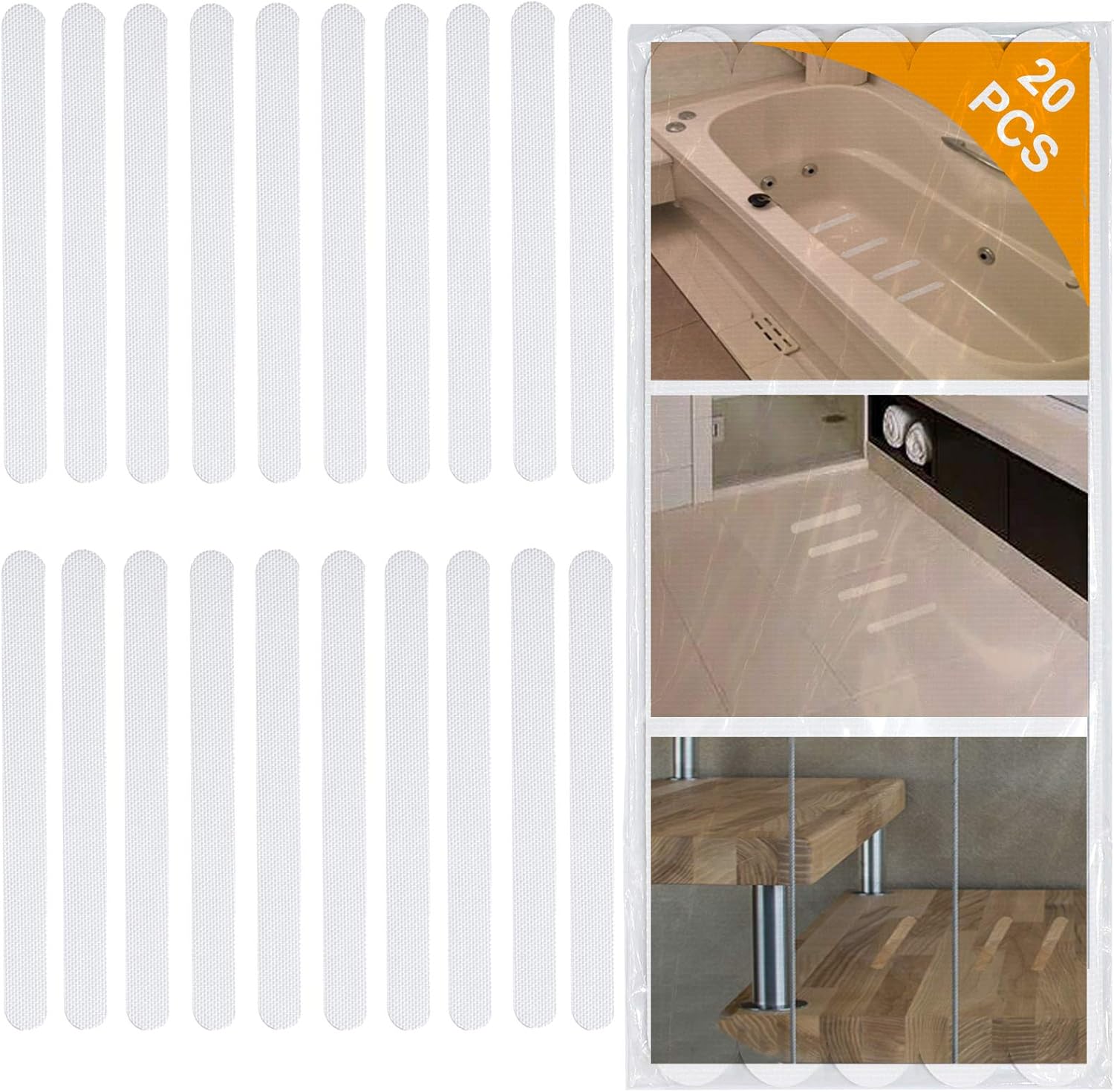 20 Pack Non Slip Bath Tub Stickers for Safety