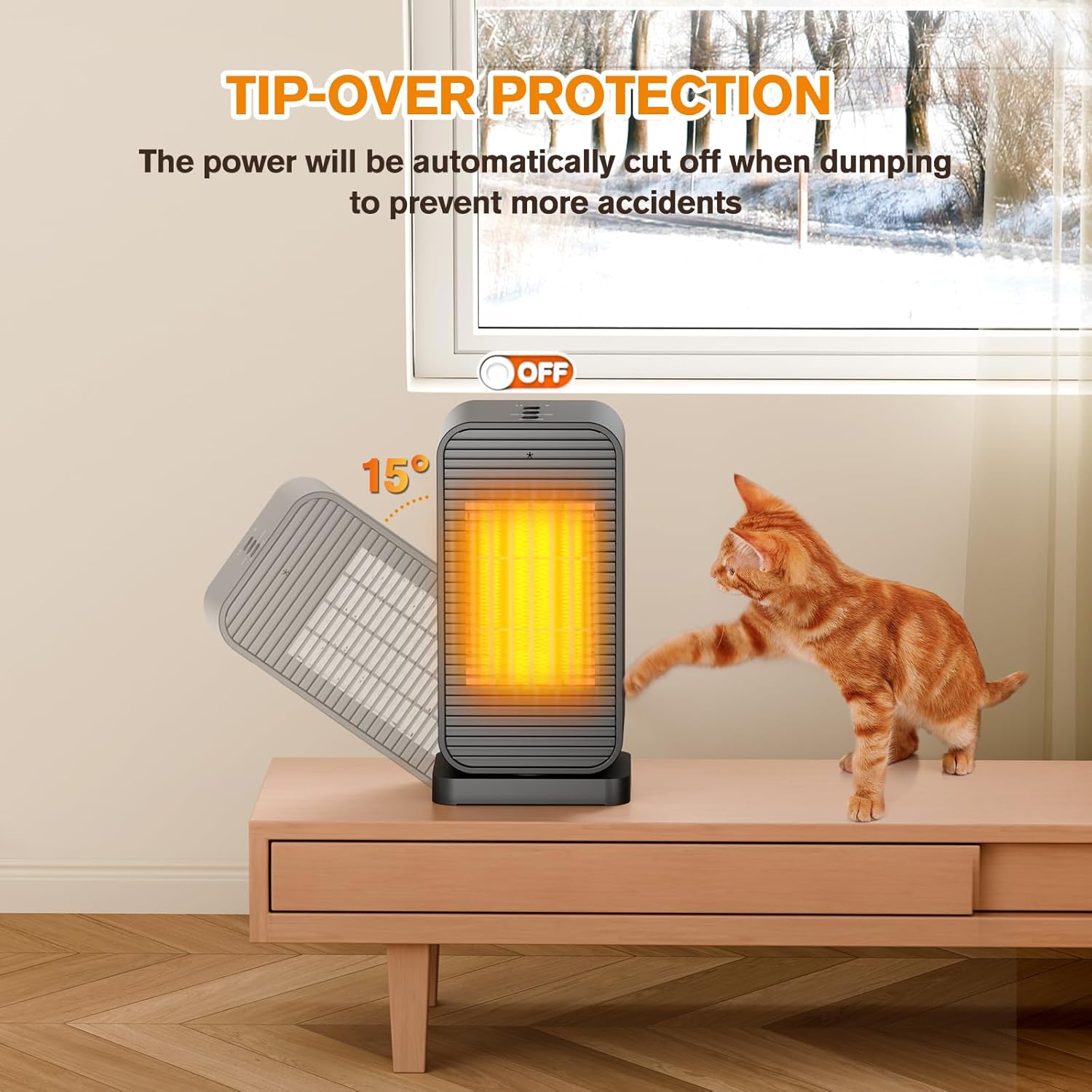 Flowbreeze 2-in-1 Heater Fan with Remote