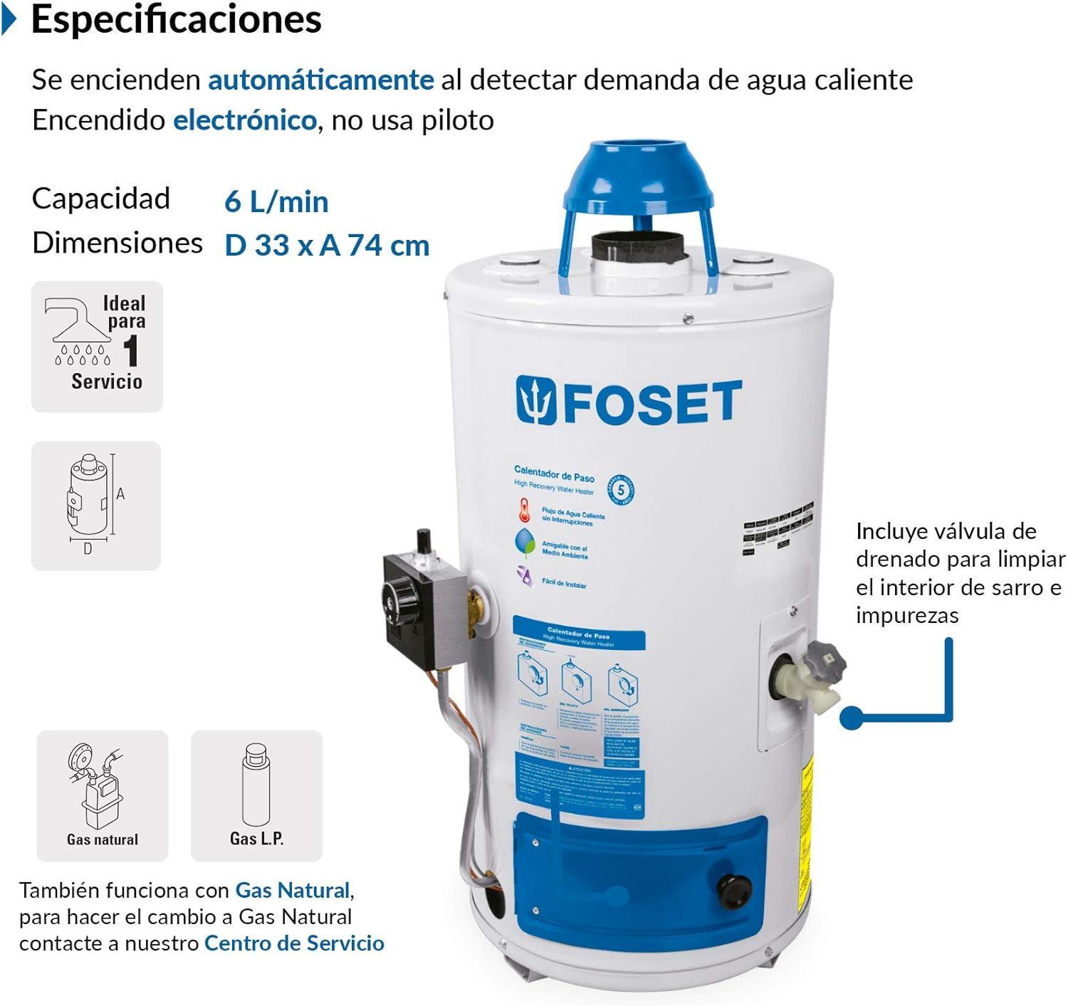 Foset 6L Propane Radiant Space Heater 15000 BTU