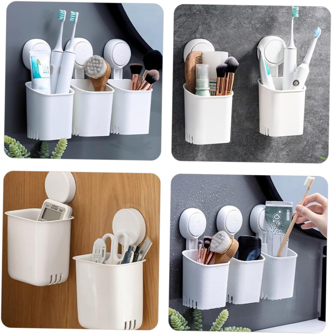 LIFKOME Wall Mount Toothbrush Holder with Suction Cup 1