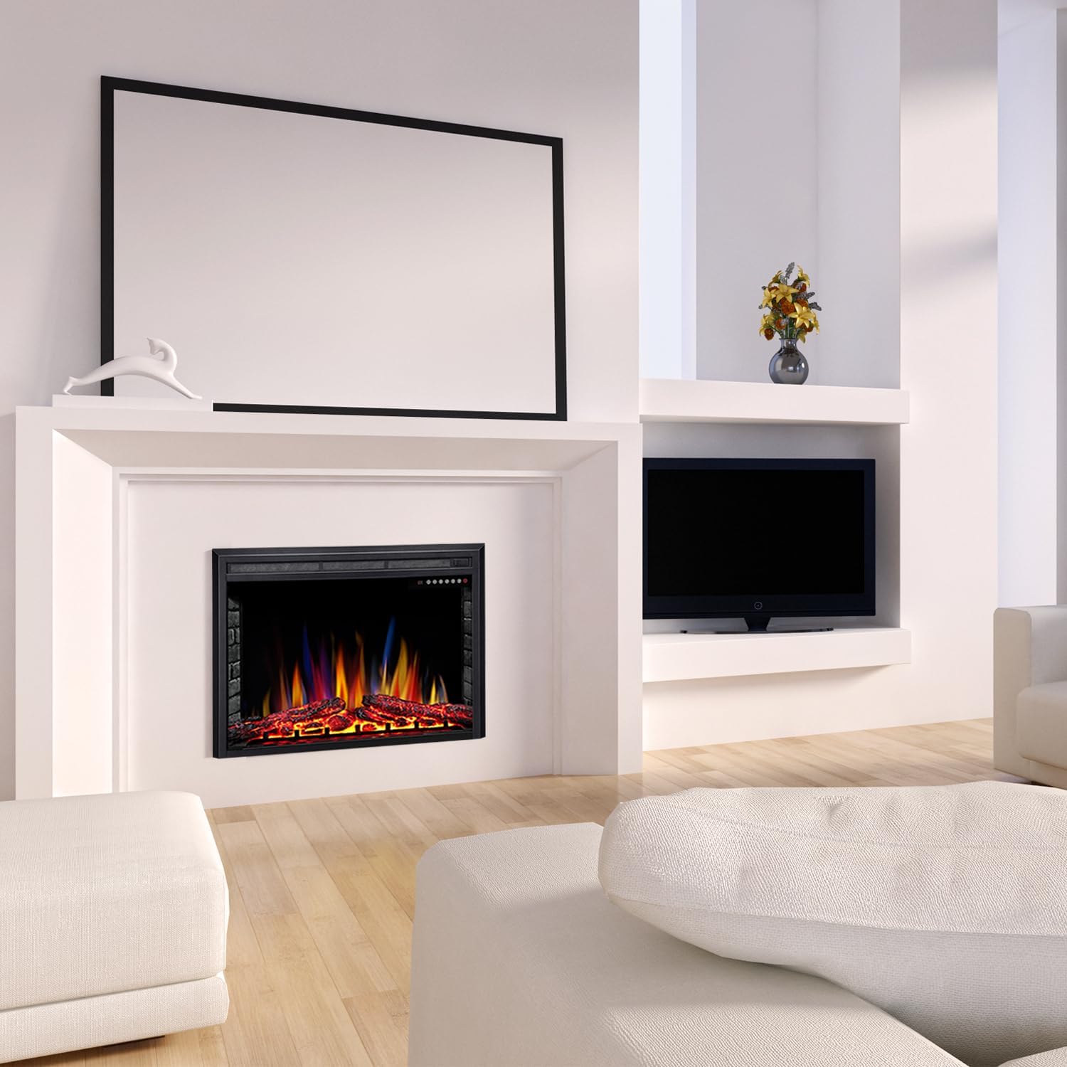 RWFLAME 39 Electric Fireplace Insert with Touch Screen