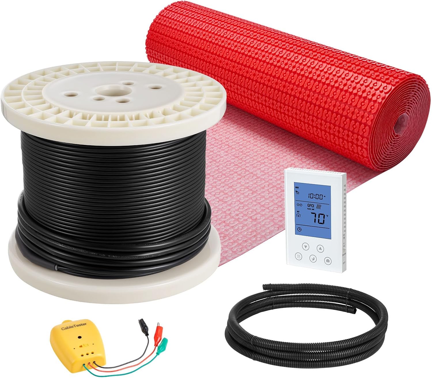 VEVOR 120 sqft Floor Heating Mat System with Smart Thermostat
