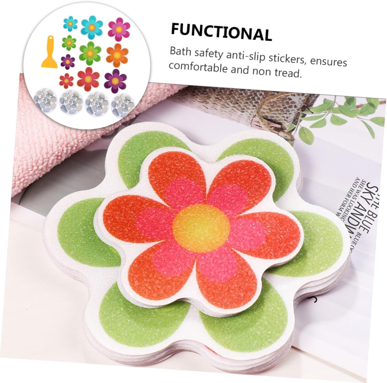 14Pcs Non Slip Bathtub Stickers for Bath Safety