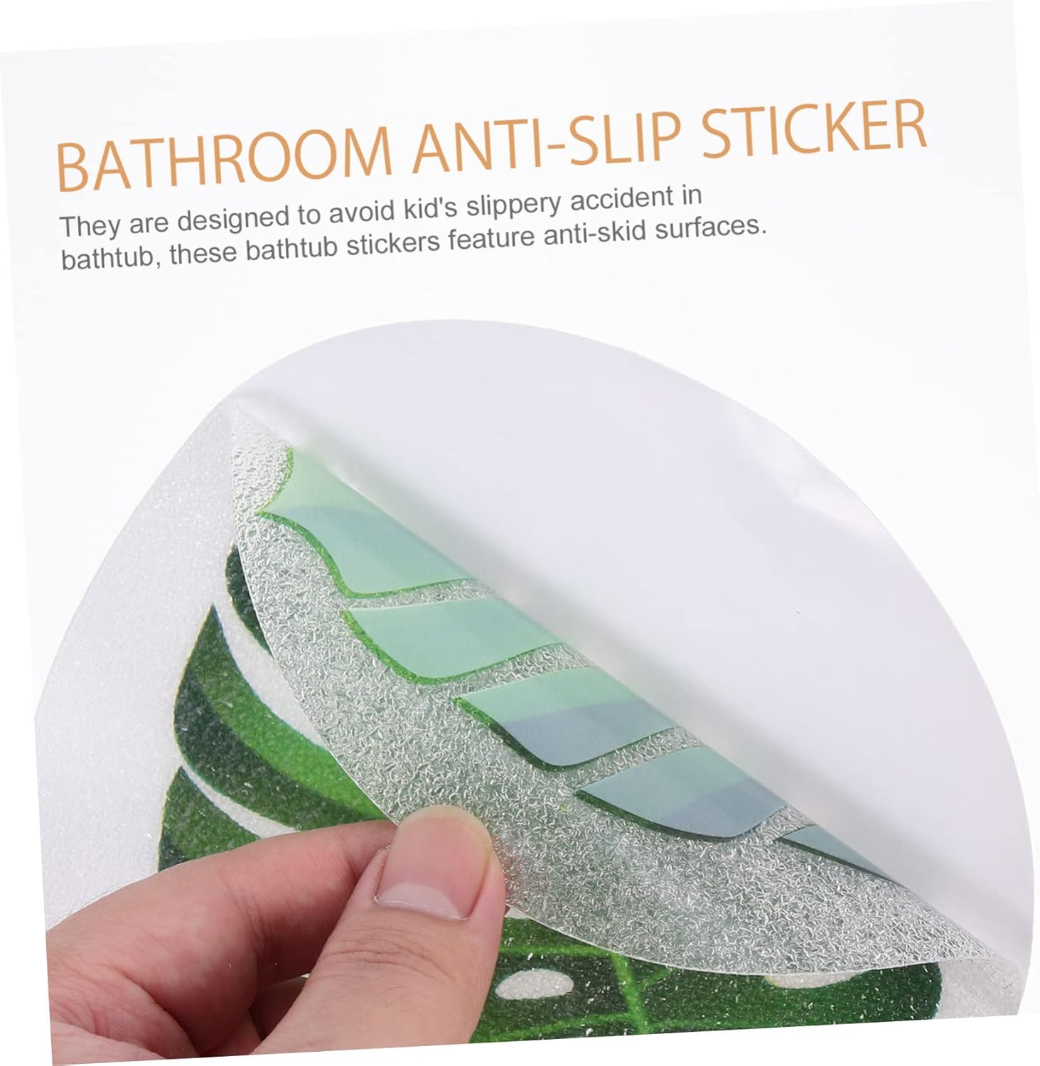TOPPERFUN Leaf-Shaped Anti-Slip Bath Tub Stickers