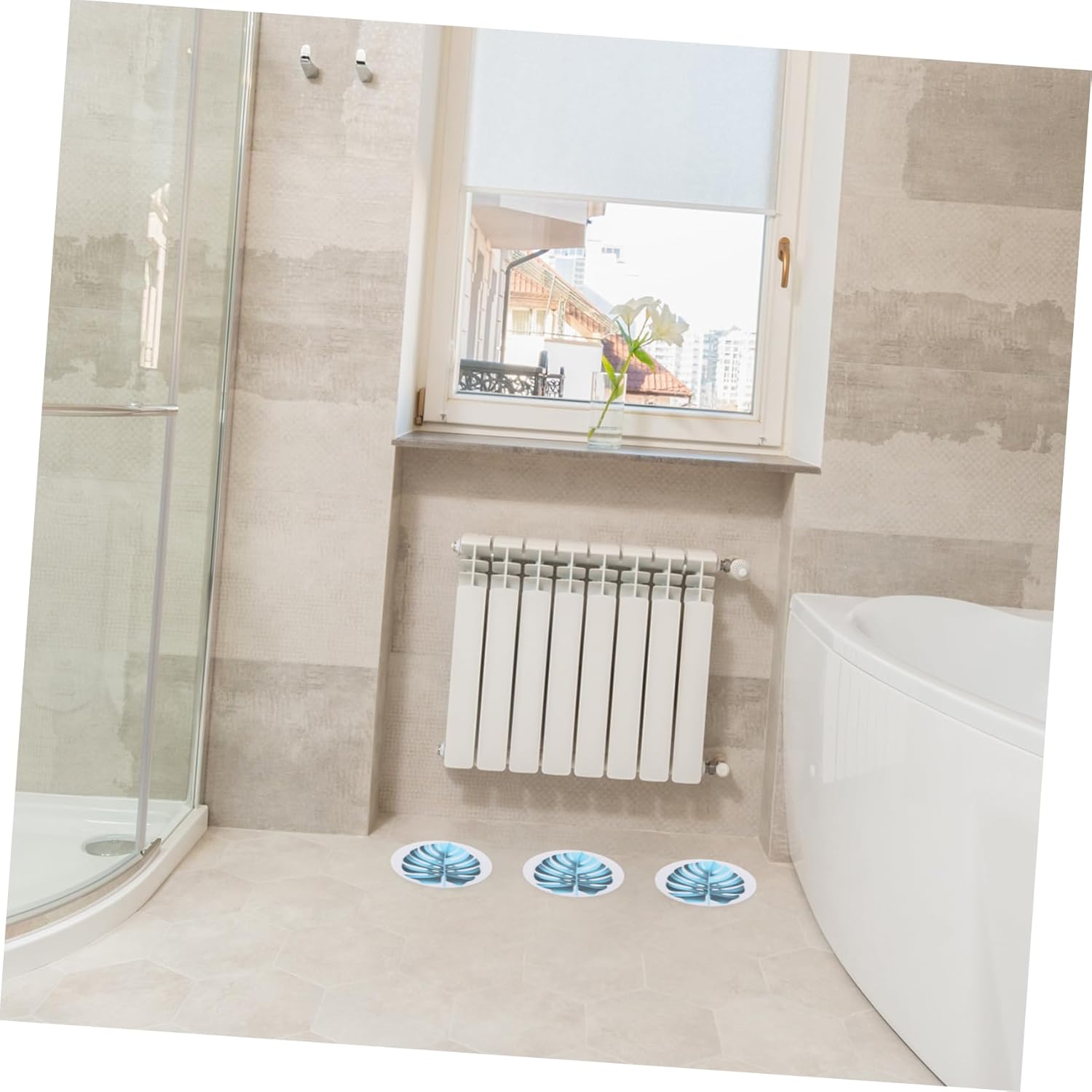 ABOOFAN Non-Slip Leaf Bath Stickers - Waterproof for Kids and Adults
