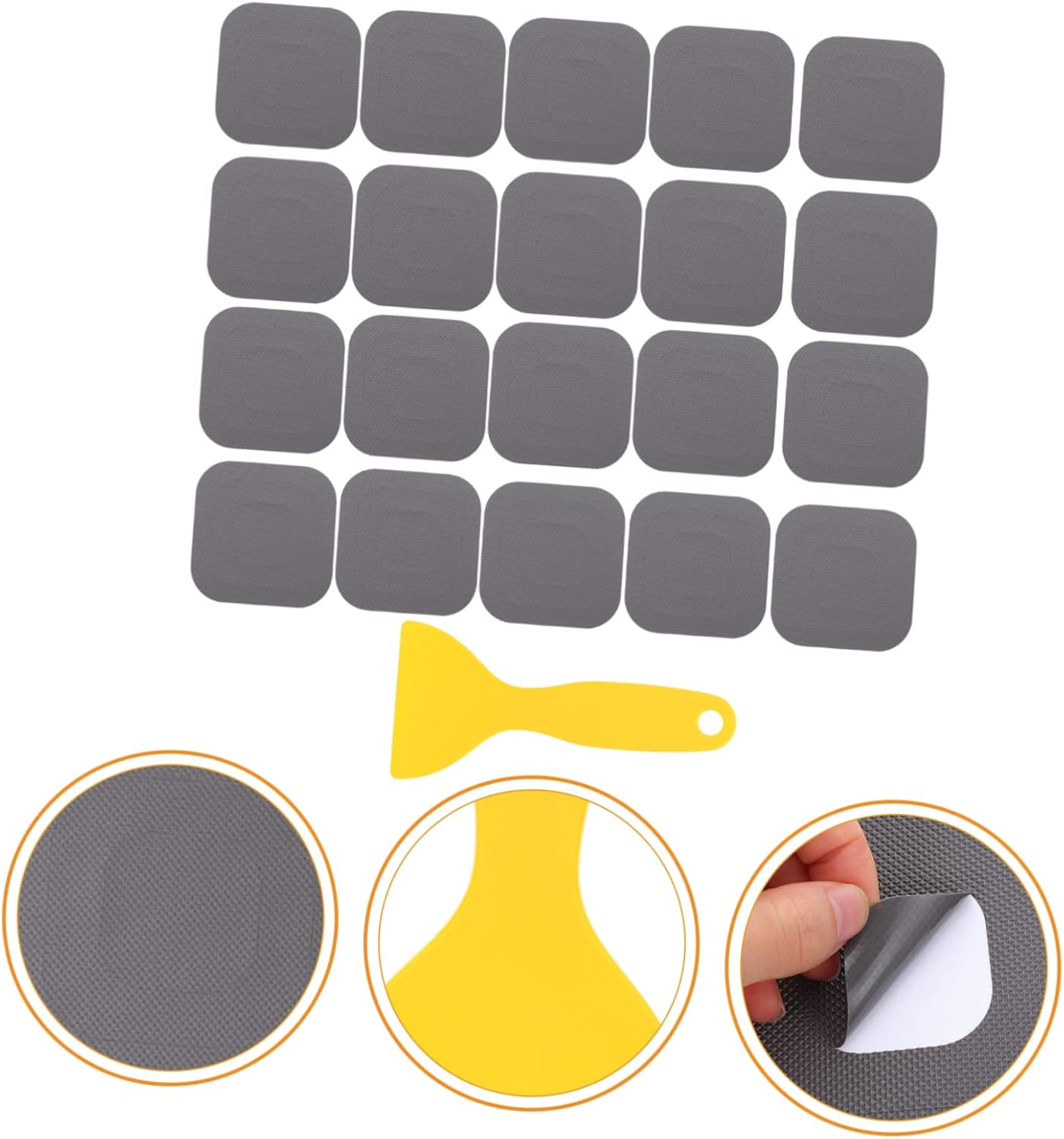 Mobestech 20pcs Non-Slip Bathroom Stickers Peva Decals for Safety