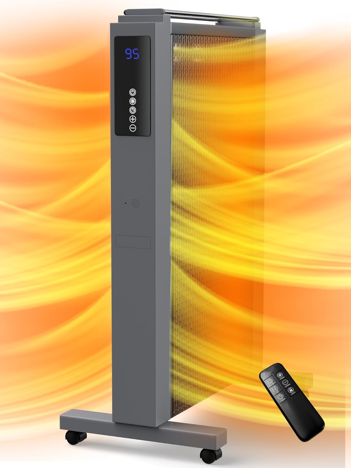 Uthfy 1500W Quiet Mica Panel Space Heater with Remote 12H Timer