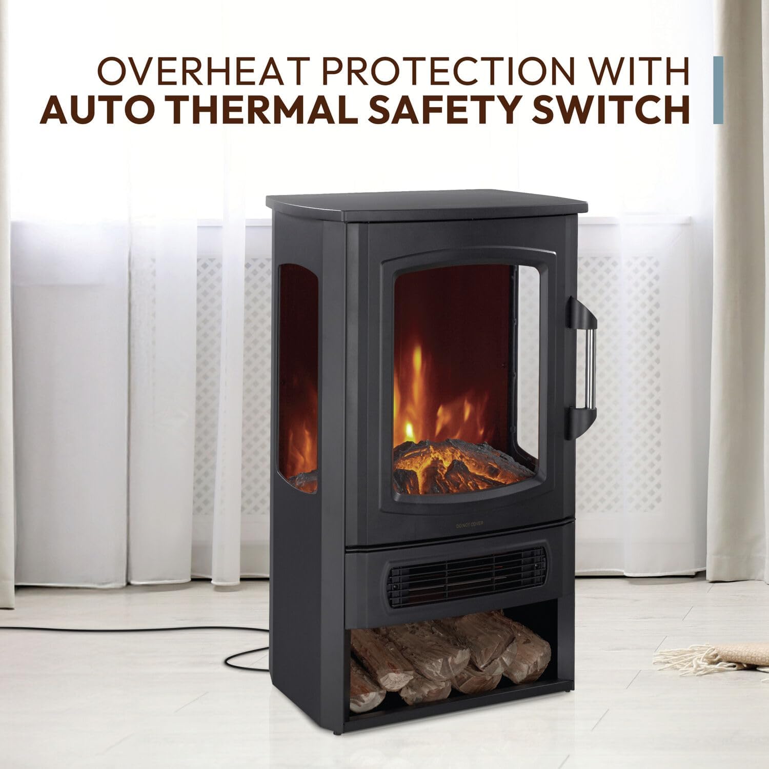 Cambridge 3 Panel Electric Fireplace with Remote Control