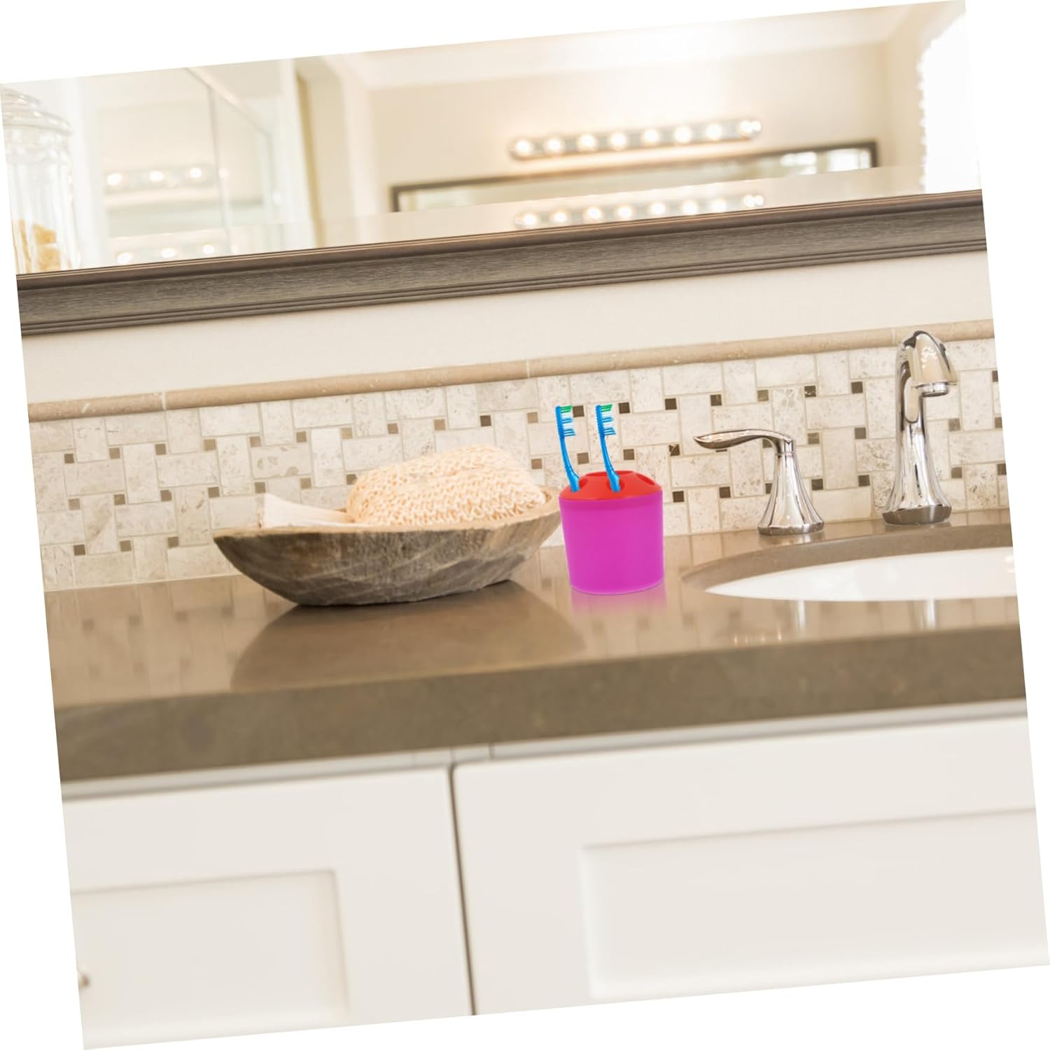 DECHOUS Toothbrush Cup Holder Organizer for Bathroom Vanity