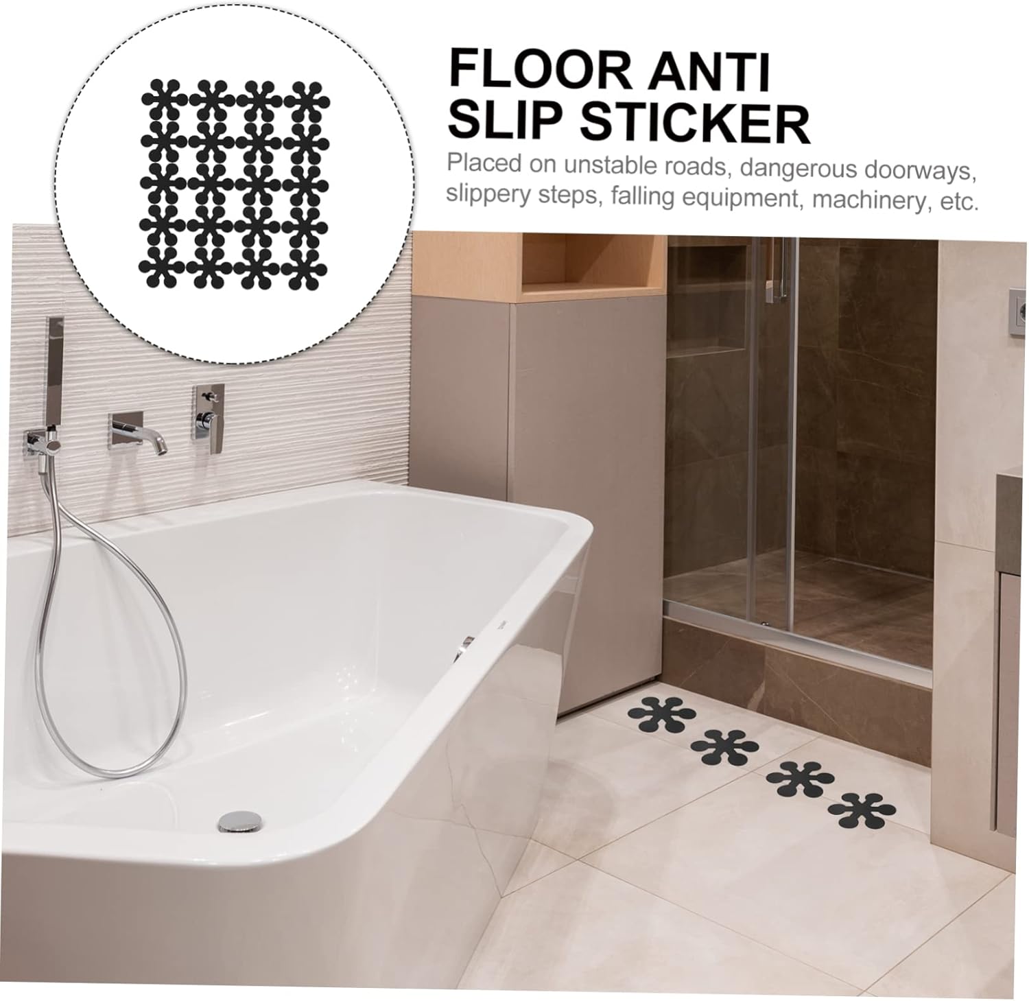 HAKIDZEL Bath Non-Slip Stickers 20pcs Snowflake Design