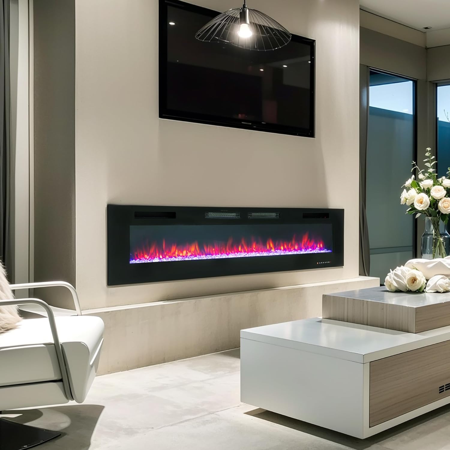 MAISON ARTS 72 Electric Fireplace with Remote Control