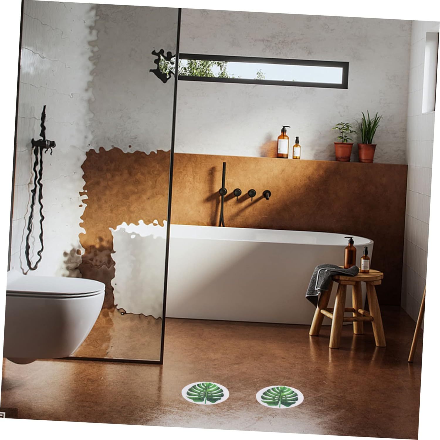 MAGICLULU Anti-Slip Bathtub Leaf Stickers 1 Set