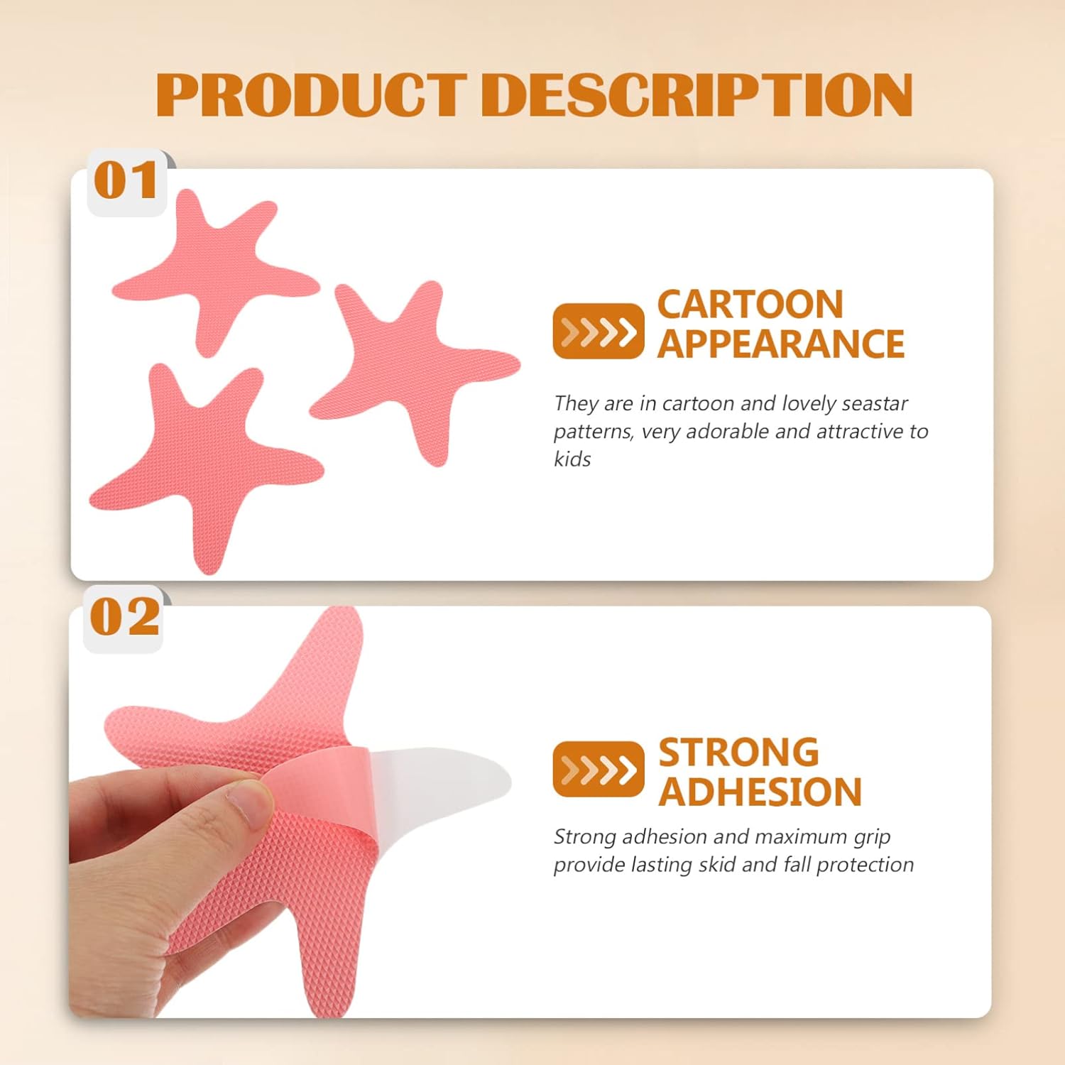 Zerodeko 24pcs Bathtub Stickers Safe Non-skid Decor
