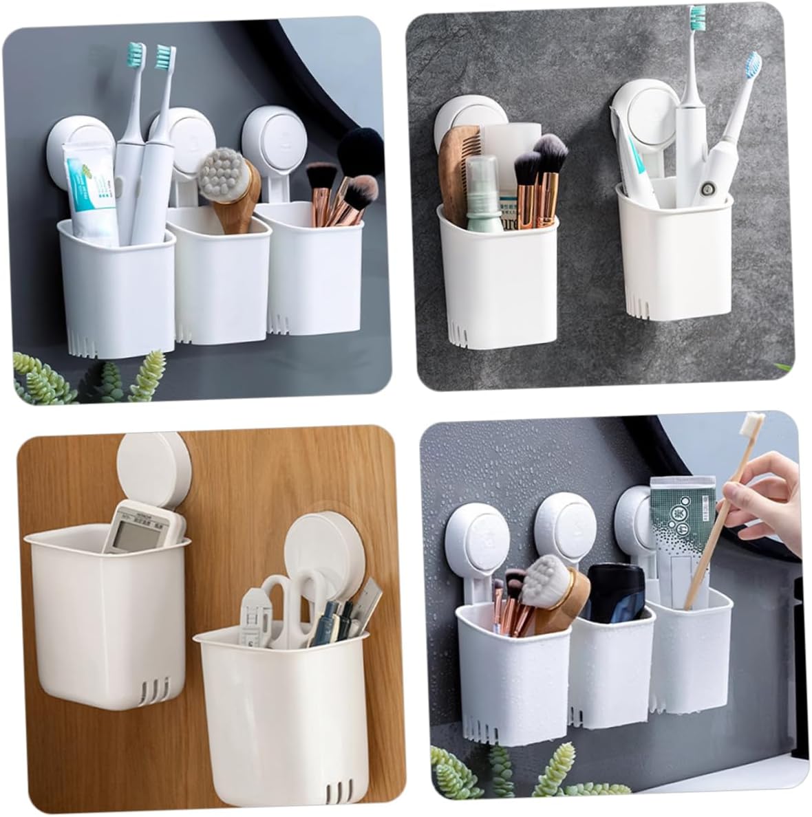 Happyyami Suction Cup Toothbrush Holder 2 Pack