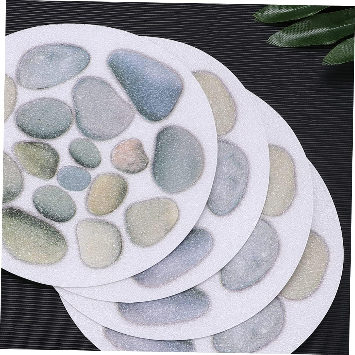 4Pcs Slip Bath Tub Stickers Stone Pattern Non Slip Decals