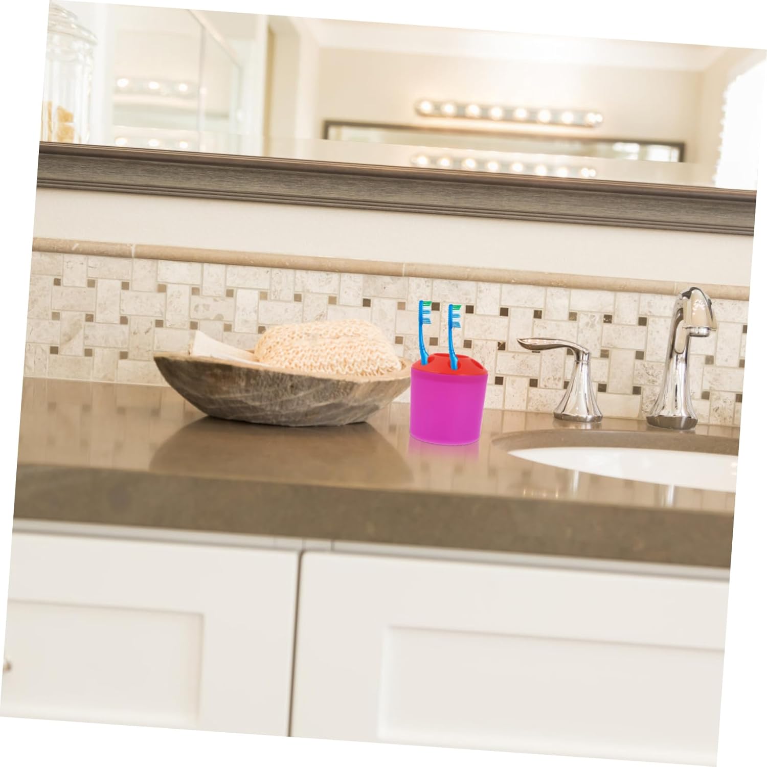 Ciieeo Toothbrush Holder with Toothpaste Storage