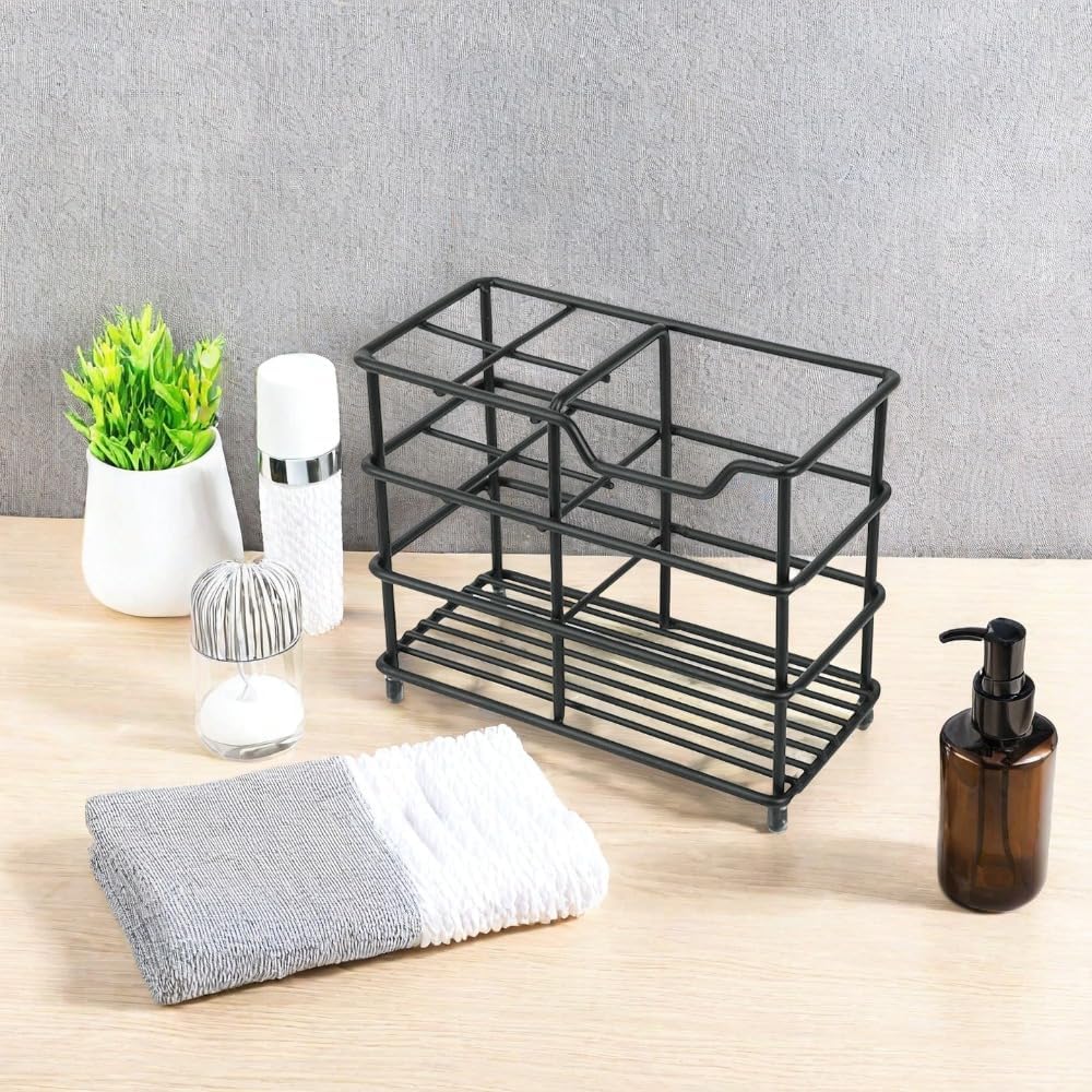 Sleek Silver Toothbrush Holder for Bathroom Essentials