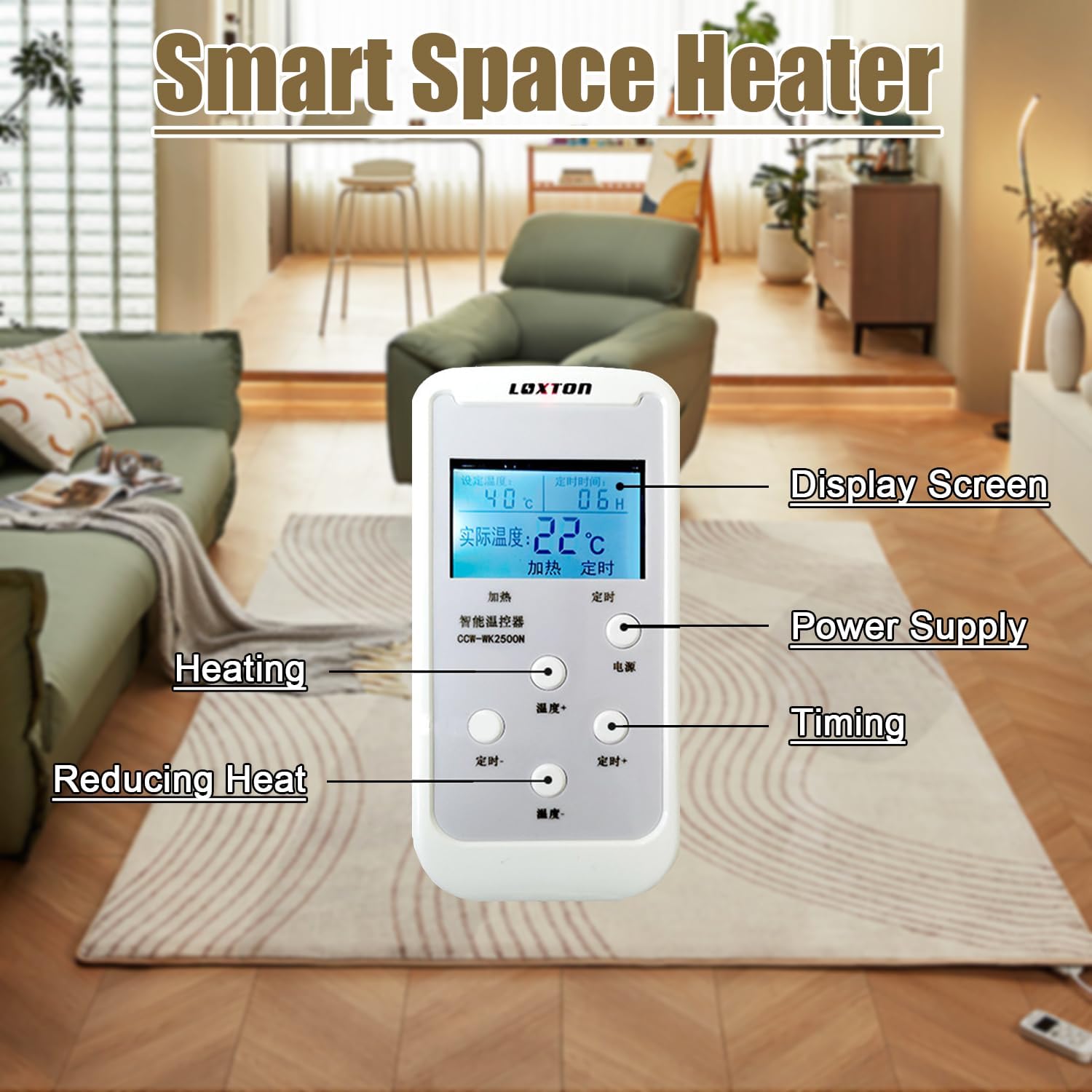 Graphene Heated Floor Mat for Winter Warmth 150x200cm