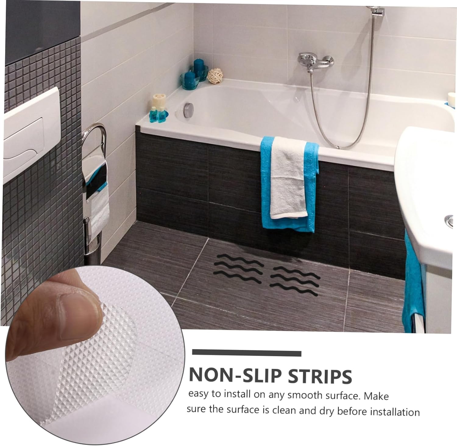 Cabilock 24pcs Bathroom Decals Non-Slip Safety Stickers