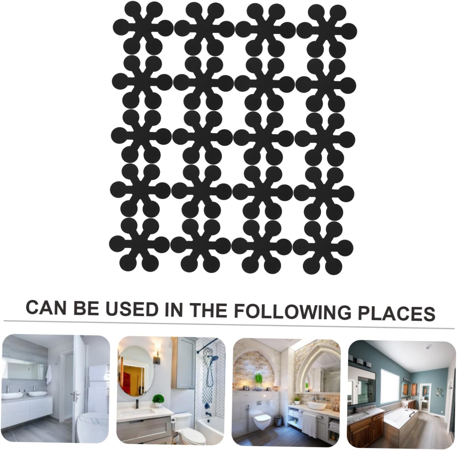 HAKIDZEL Bath Non-Slip Stickers 20pcs Snowflake Design
