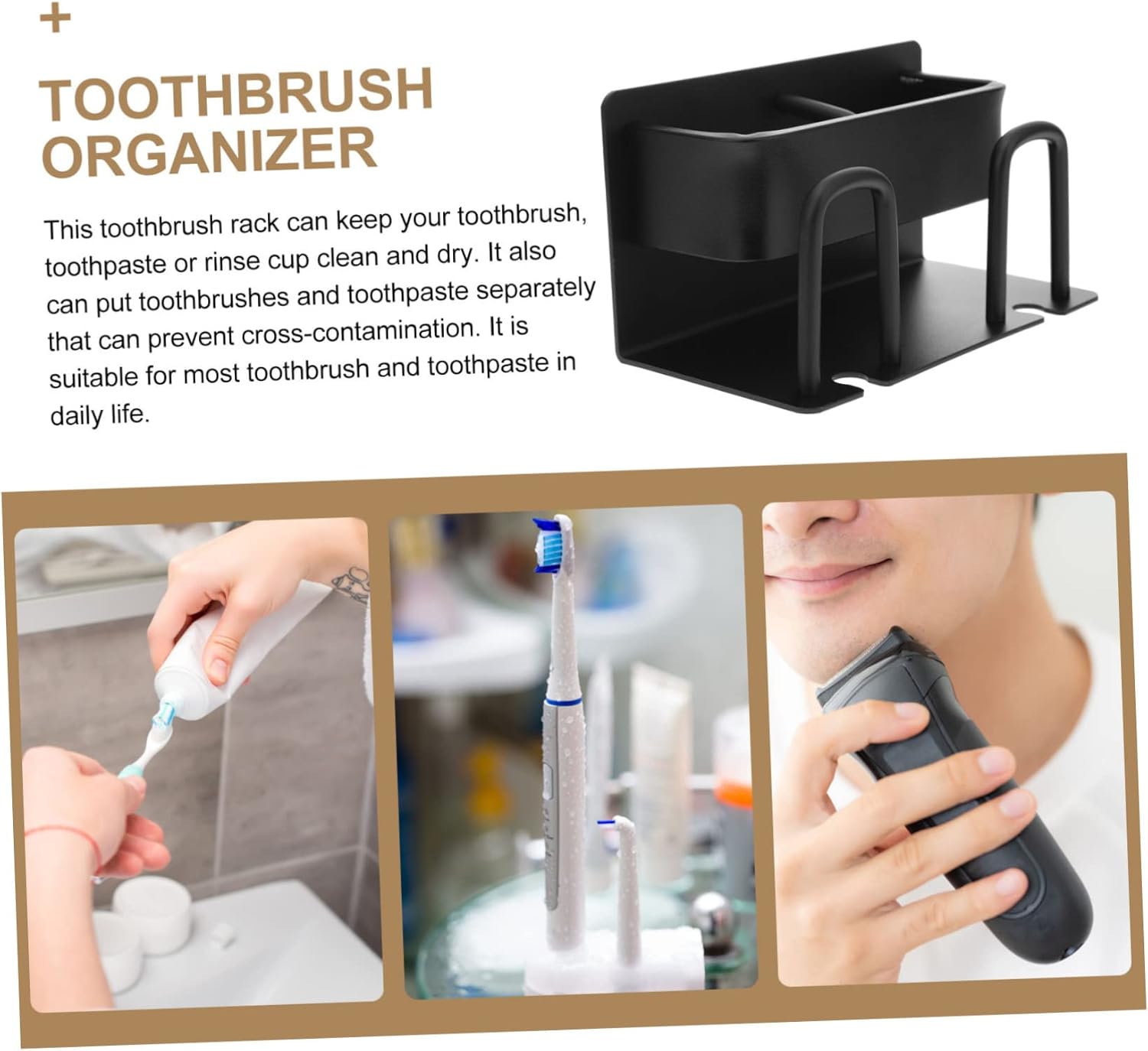 Ciieeo Wall Mount Toothbrush Holder with Suction Cup