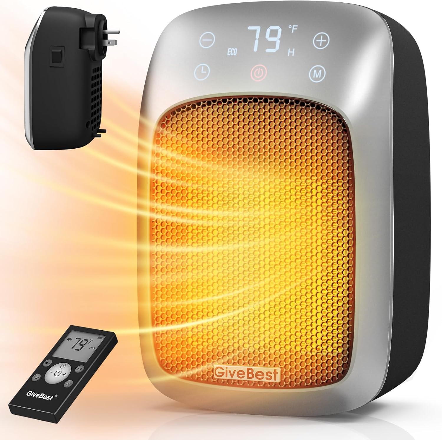 GiveBest 800W Wall Heater With Remote and 12H Timer