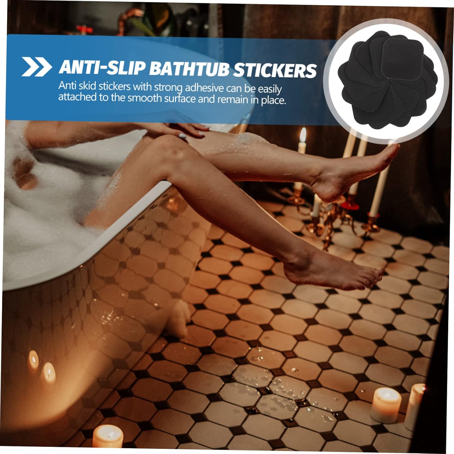 PAMINGONO Non Slip Bathtub Stickers 20 Sheets 1