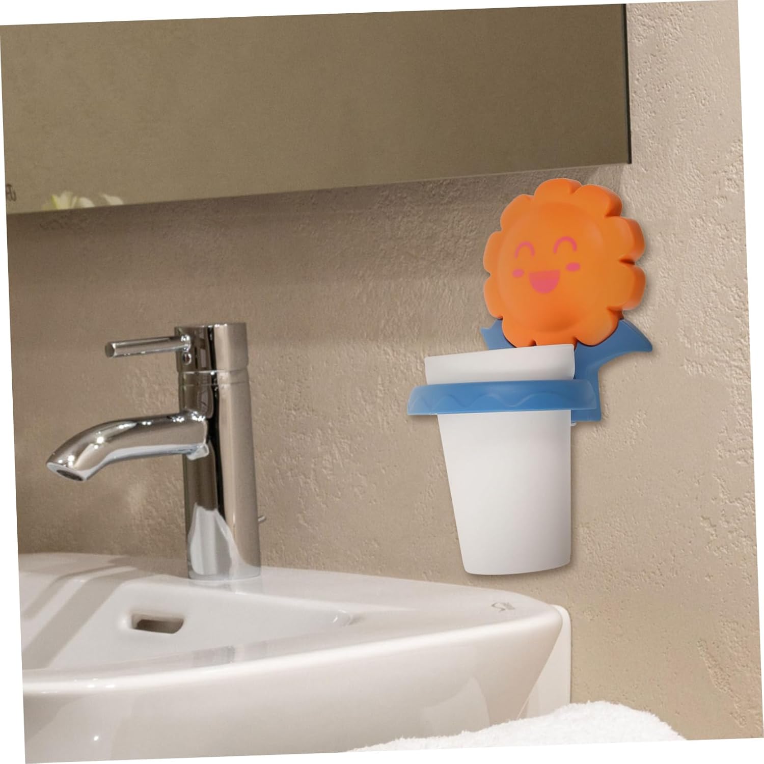 Cartoon Toothbrush Holder Wall Mount Organizer for Boys Girls