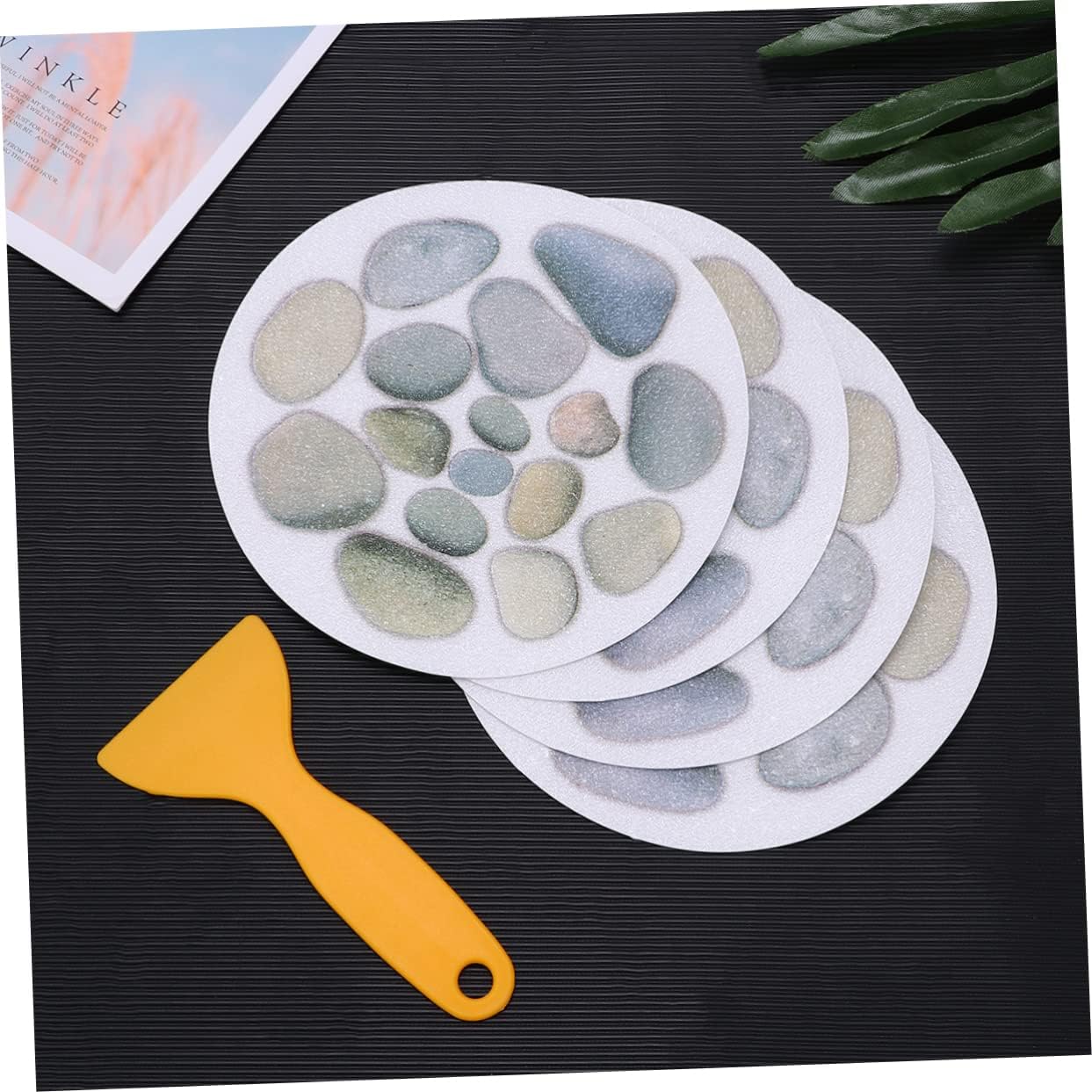 Garneck 4Pcs Slip Prevention Bathroom Stickers