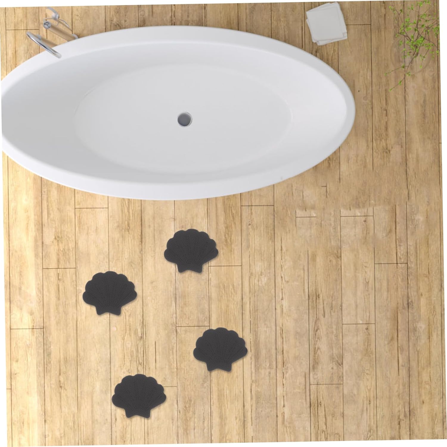 12pcs Nonslip Shower Treads Adhesive Decals for Bathtub Safety